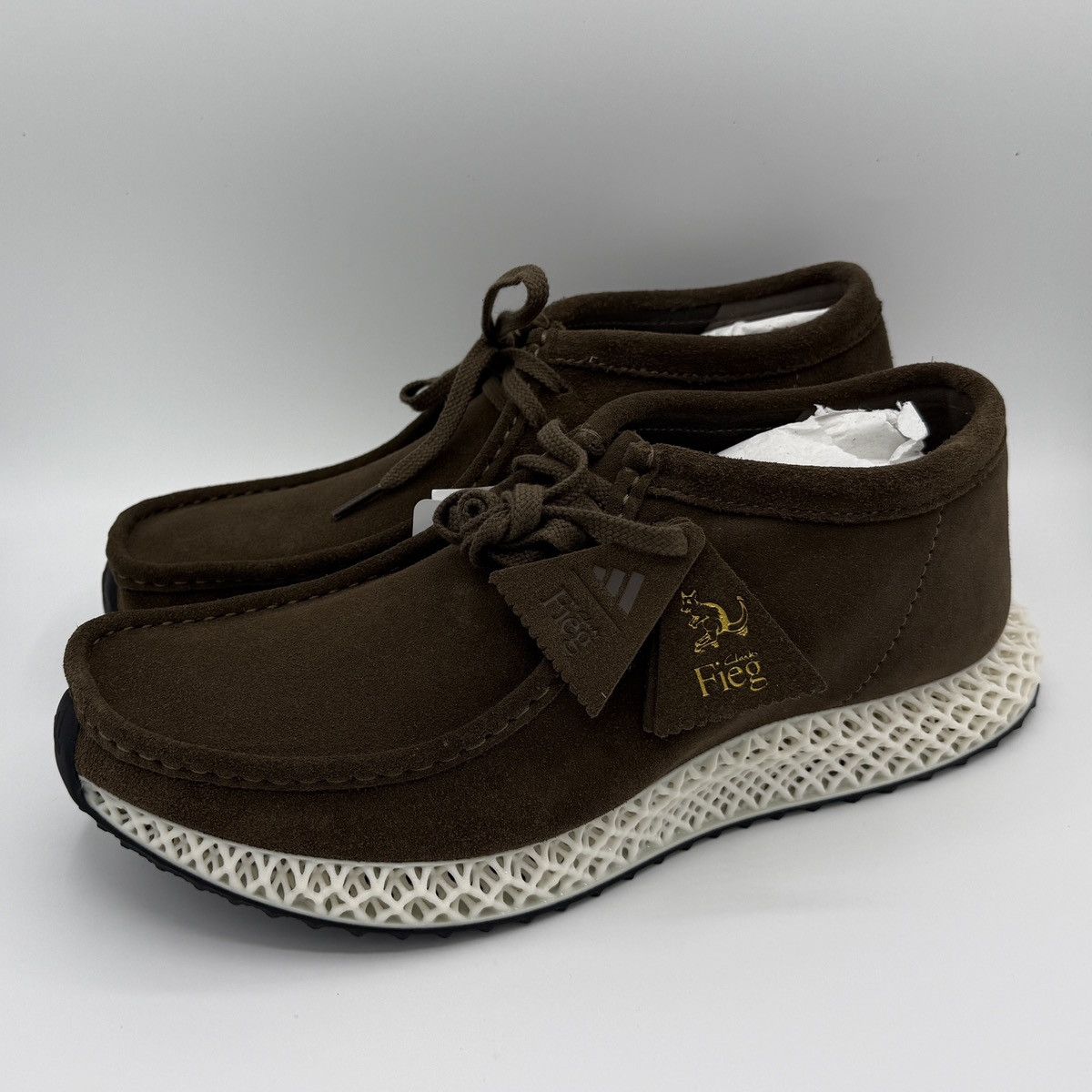Adidas × Clarks × Kith ADIDAS x CLARKS Wallabee 4D - FIEG 8th St Brown / Dark Grey Size US 11.5 / EU 44-45 - 2 Thumbnail