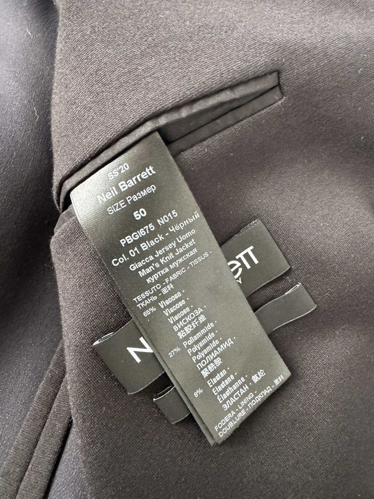 Neil Barrett NEIL BARRETT Black Travel Jacket Size 50S - 6 Thumbnail