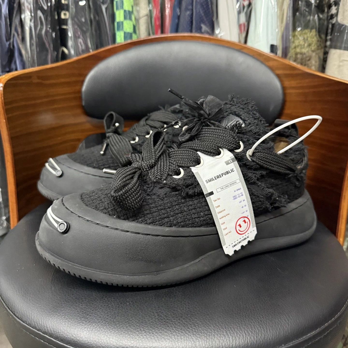 Other Smile SR Black Cross Distressed Platform Canvas 42 Mint Size US 9 / EU 42 - 1 Thumbnail