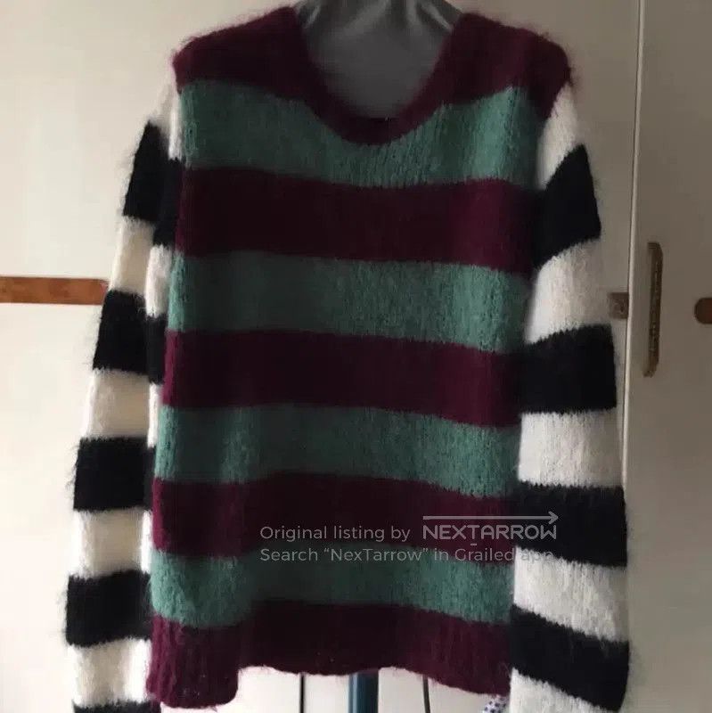 Max Mara MaxMara Striped Mohair Blend Pullover Sweater . Size L / US 10 / IT 46 - 5 Thumbnail