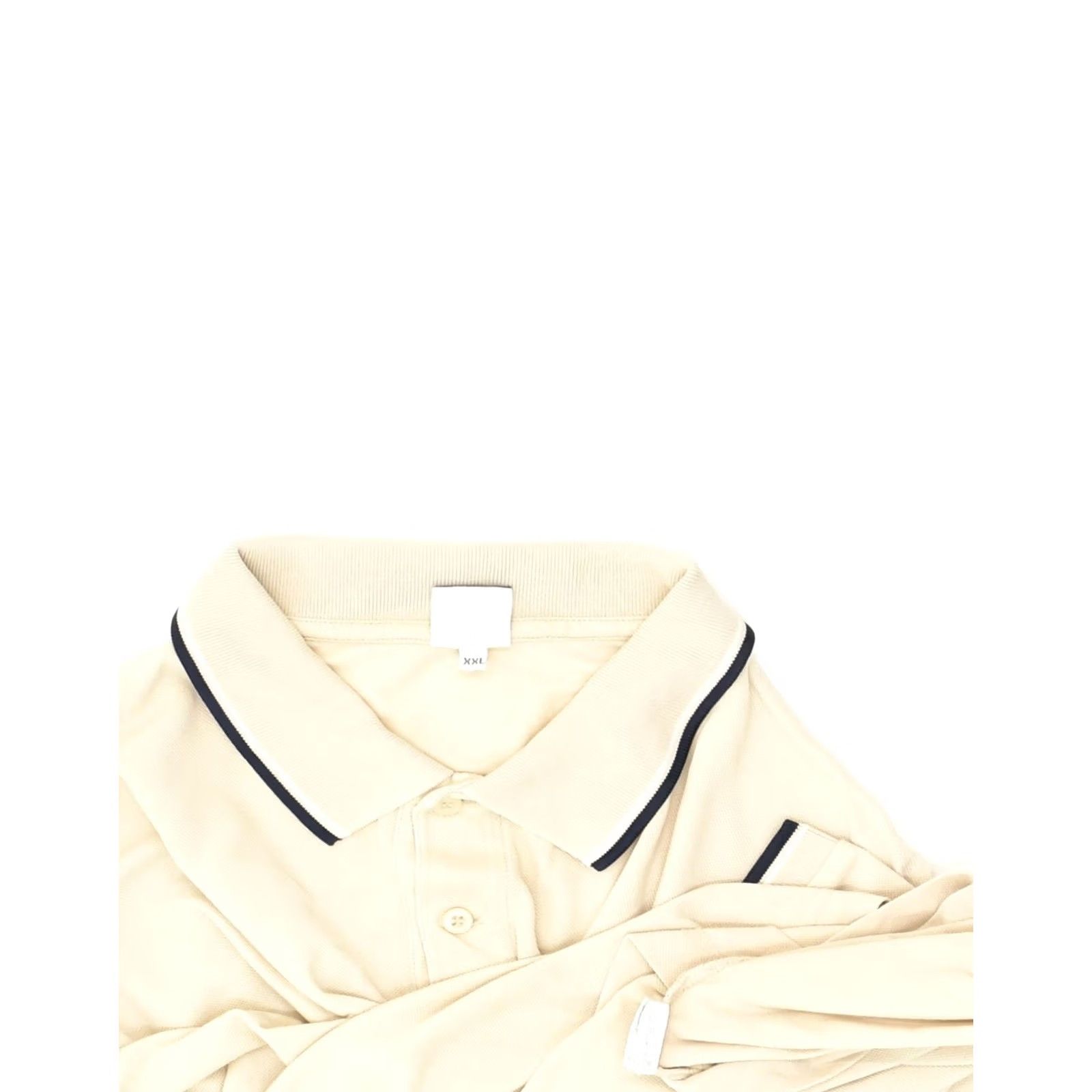 Vintage VINTAGE Mens Polo Shirt Beige 2XL Cotton AM15 Size US XXL / EU 58 / 5 - 4 Thumbnail
