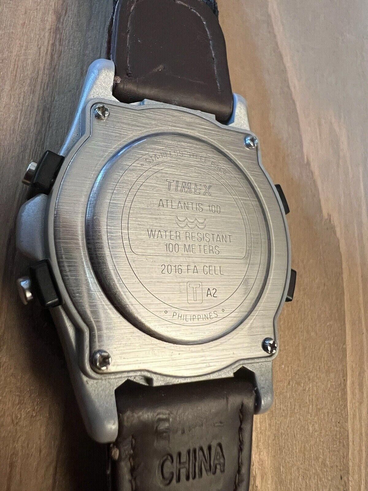 Designer ATLANTIS 100 MENS WRIST WATCH VINTAGE New Battery Working Size ONE SIZE - 6 Thumbnail