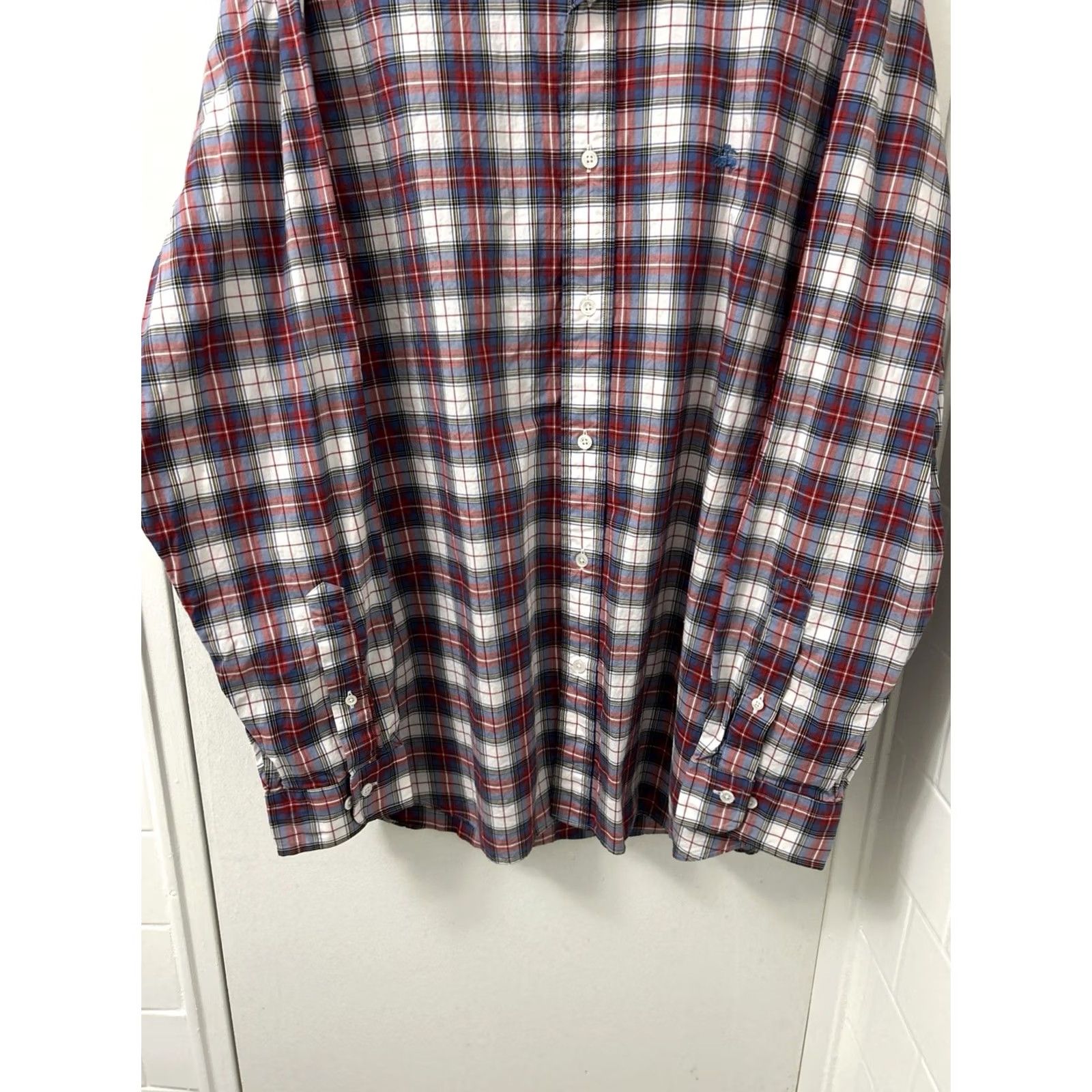 Brooks Brothers VINTAGE Brooks Brothers Original Polo Shirt Mens XL Red Blue Plaid Made In USA L/S Size US XL / EU 56 / 4 - 3 Thumbnail