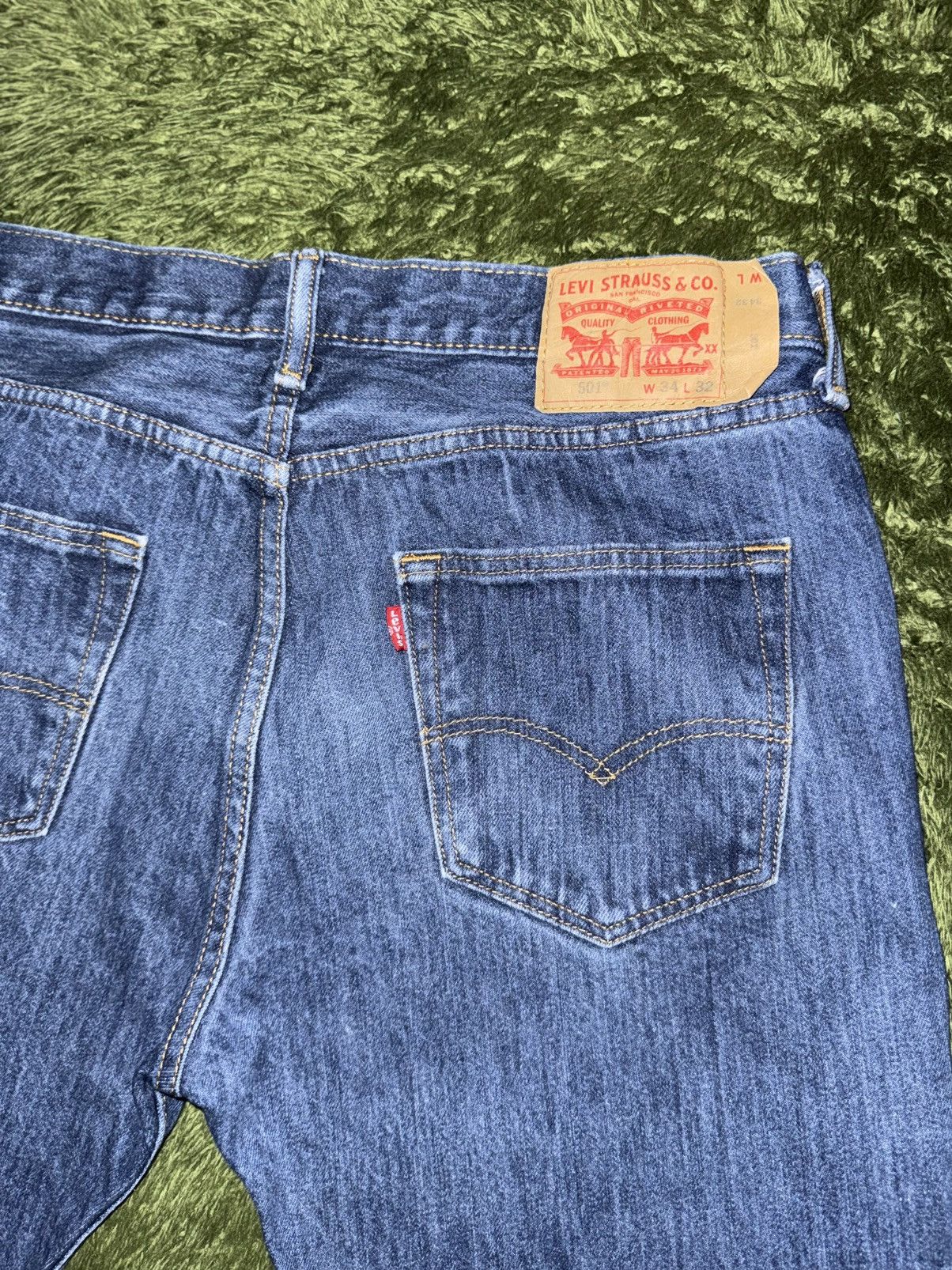 Levi's [W34/L32] Levi’s 501 Painted Washed Denim Pants Mid Indigo Size US 34 / EU 50 - 9 Thumbnail