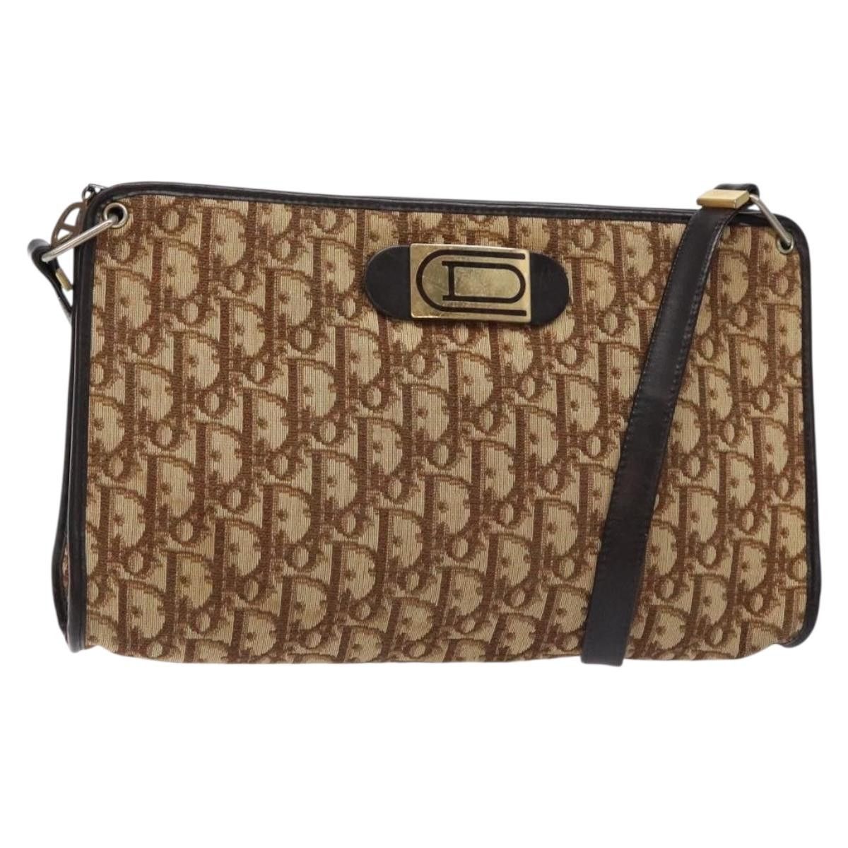 Dior DIOR Trotter Canvas Shoulder Bag Brown Gold Size ONE SIZE - 1 Thumbnail