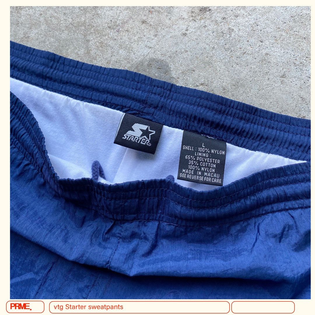 Starter × Vintage vintage 90s STARTER Spellout Logo Nylon Track sweatpants Size US 39 - 9 Thumbnail