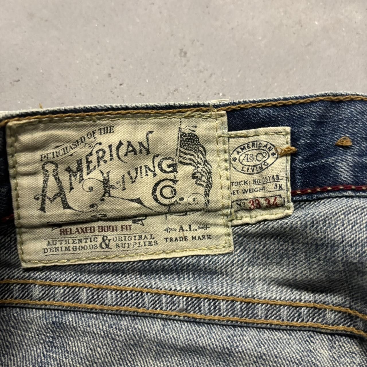 Japanese Brand × Vintage Crazy Vintage Y2K/2000s Grunge Faded Medium Wash Denim Jeans! Size US 34 / EU 50 - 8 Thumbnail