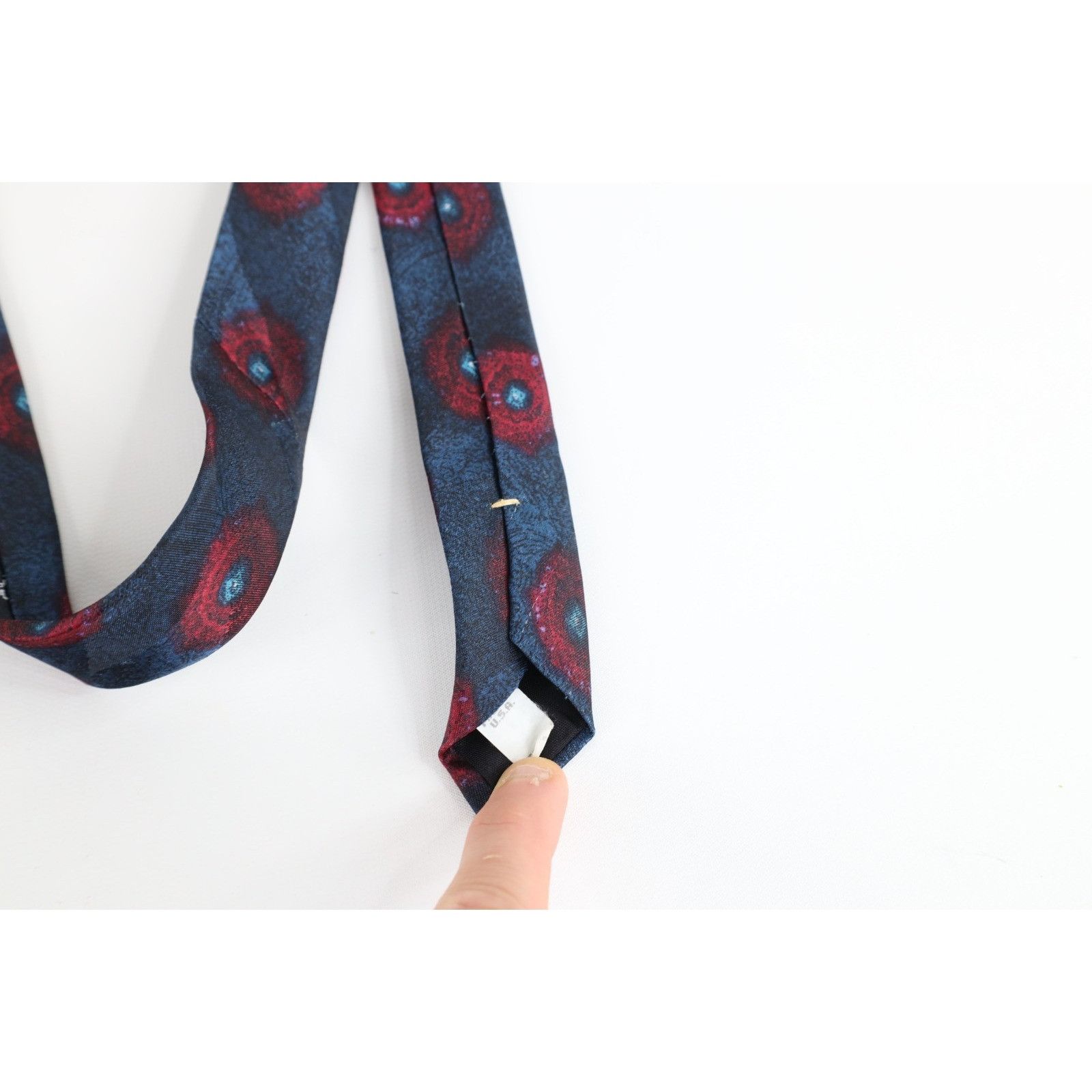 Vintage Vintage 80s 90s Streetwear Geometric Circle Neck Tie Wedding Size ONE SIZE - 4 Thumbnail