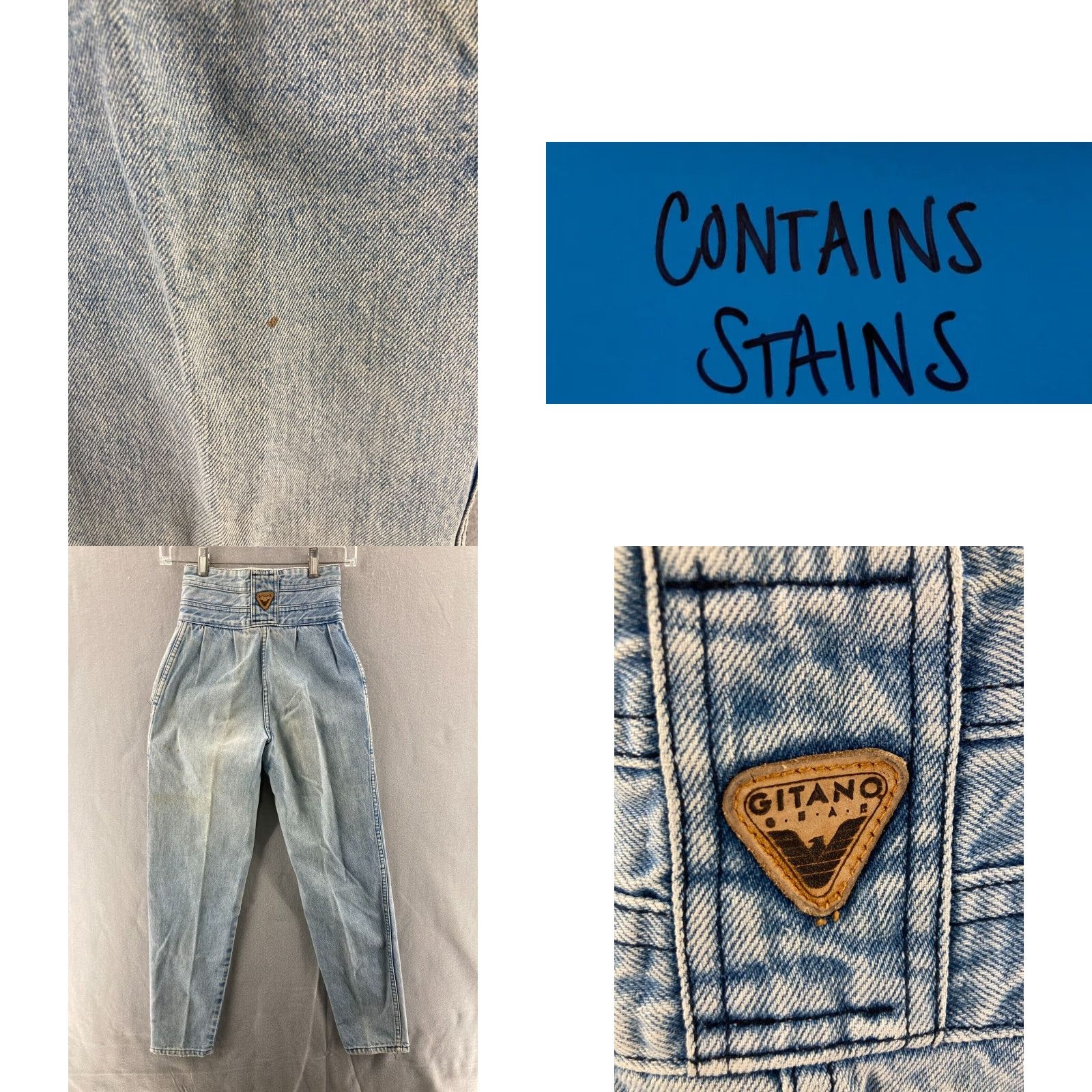 Vintage VINTAGE Gitano Jeans Womens 5/6 Blue High Rise Tapered Jogger Denim Size 27" / US 4 / IT 40 - 8 Thumbnail