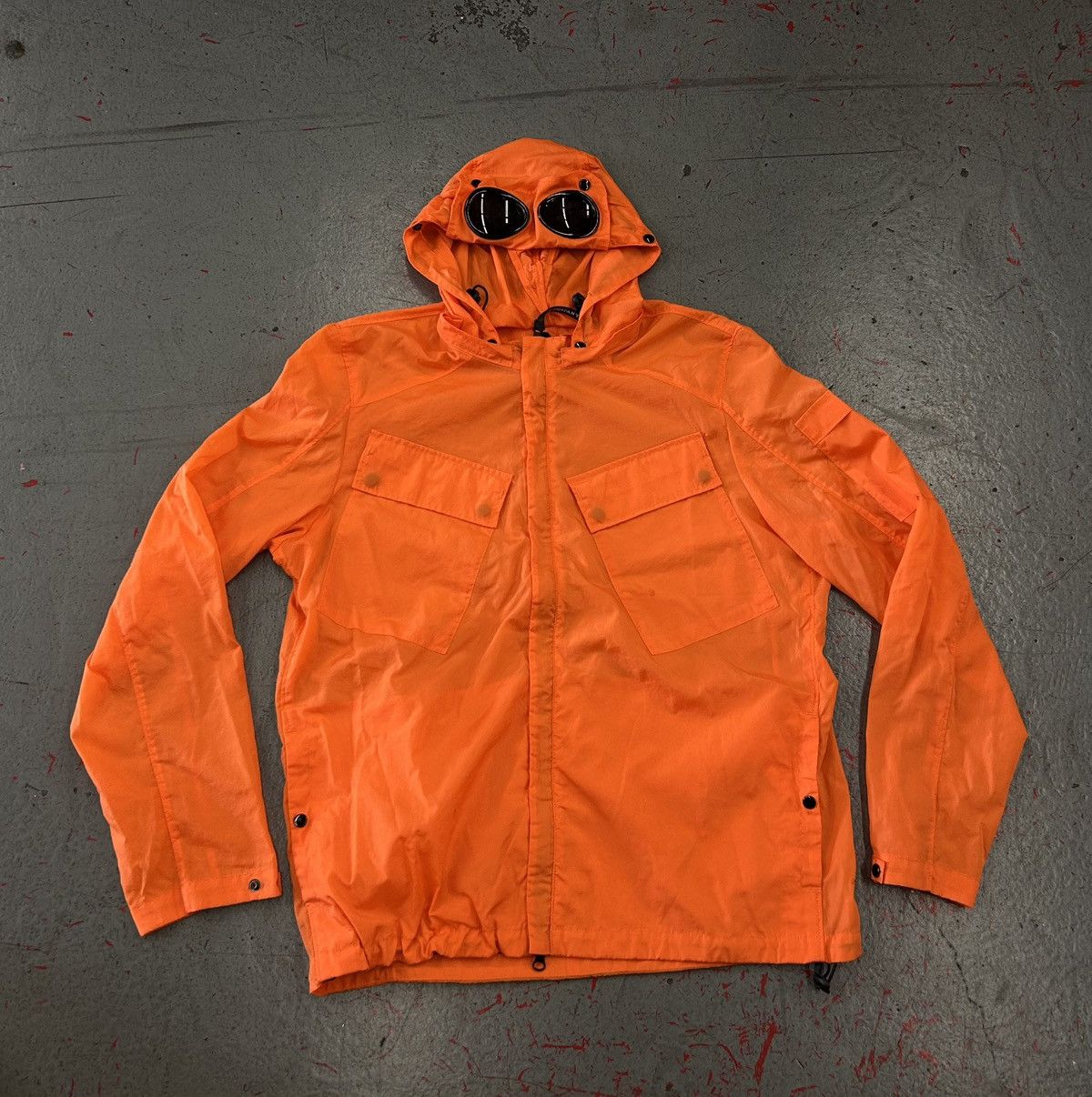C.P. Company Chrome-R Goggle Jacket (Orange) Size Large
