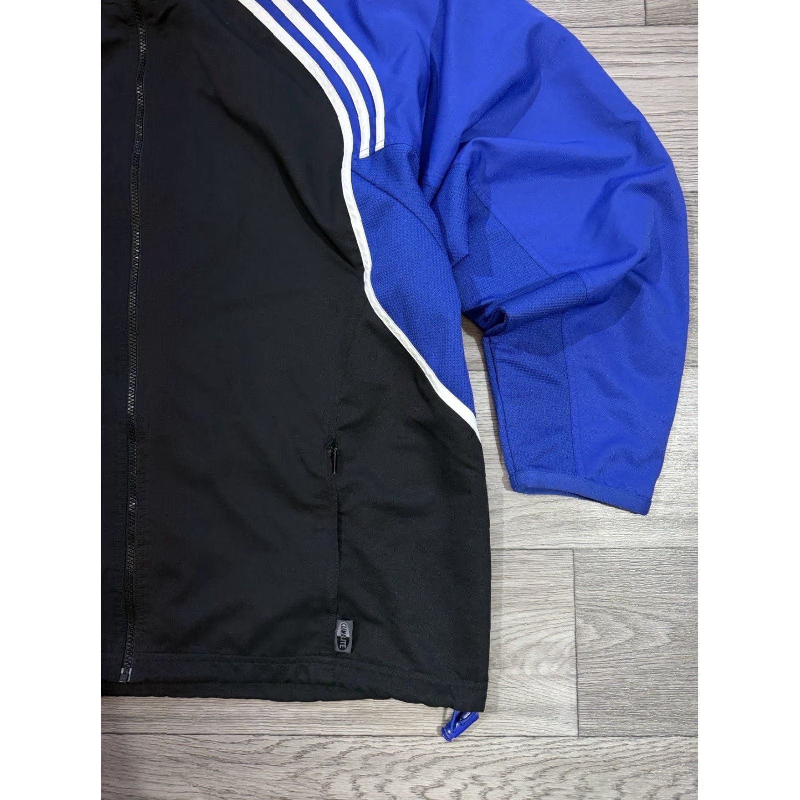 Adidas VINTAGE adidas Track Jacket Men's 46/48 Full Zip Black/Blue 2000s Training JC79 Size US S / EU 44-46 / 1 - 3 Thumbnail
