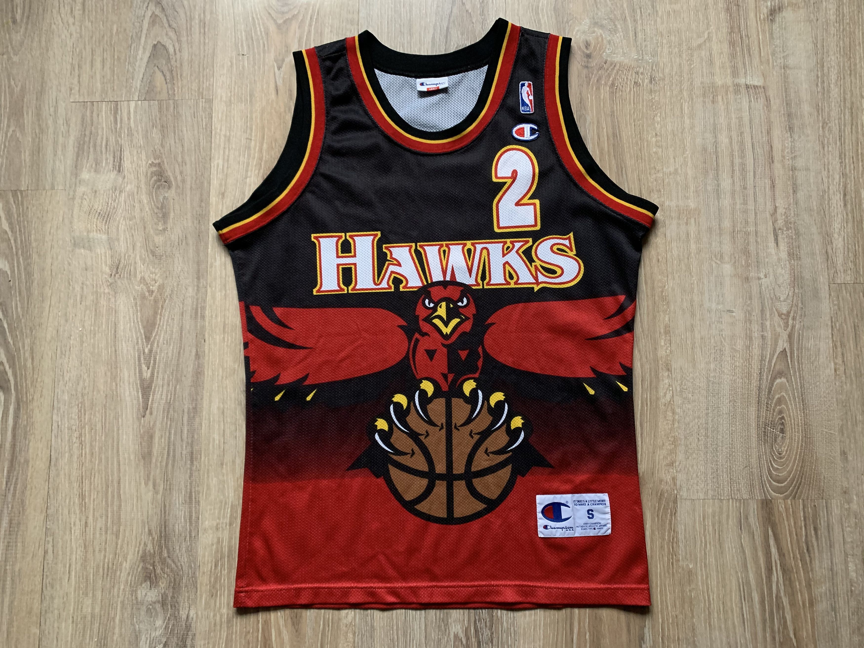 Champion × NBA × Vintage Vintage Champion Atlanta Hawks Stacey Augmon 1995 Jersey Size US S / EU 44-46 / 1 - 1 Thumbnail