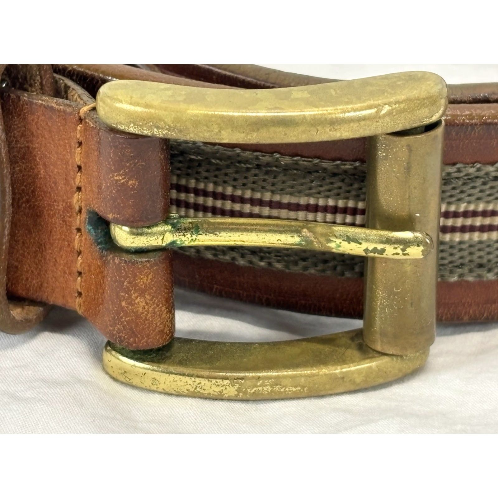 Coach VINTAGE Coach Belt Leather Brown Grosgrain Ribbon 40 Italy Men’s Size 40 Brown Leather Coach Belt 1.25” USA? Size 40 - 2 Thumbnail