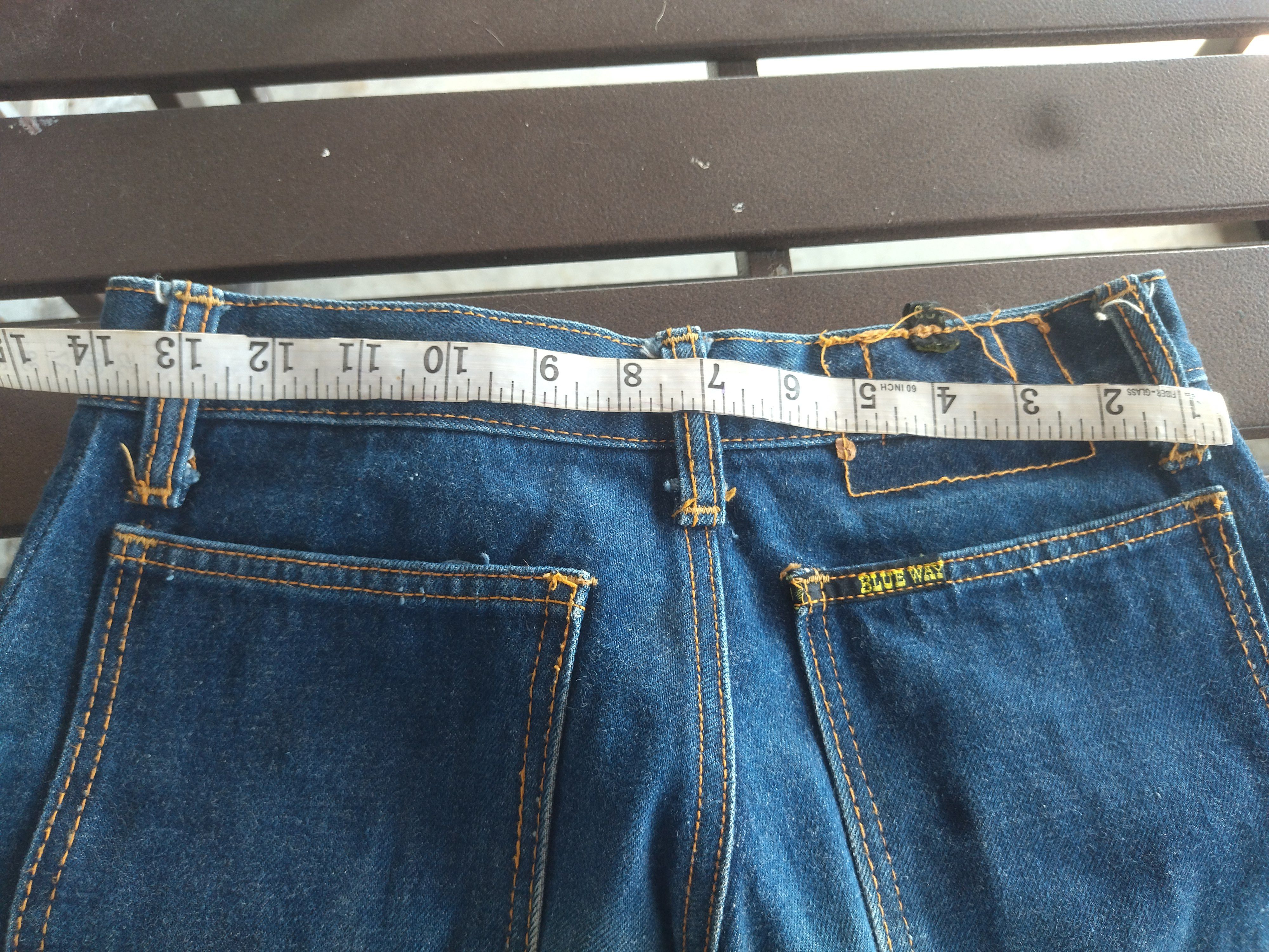 Vintage Vintage 70s Bootcut Jeans Blue Way Half Selvedge Size 28" / US 6 / IT 42 - 16 Thumbnail