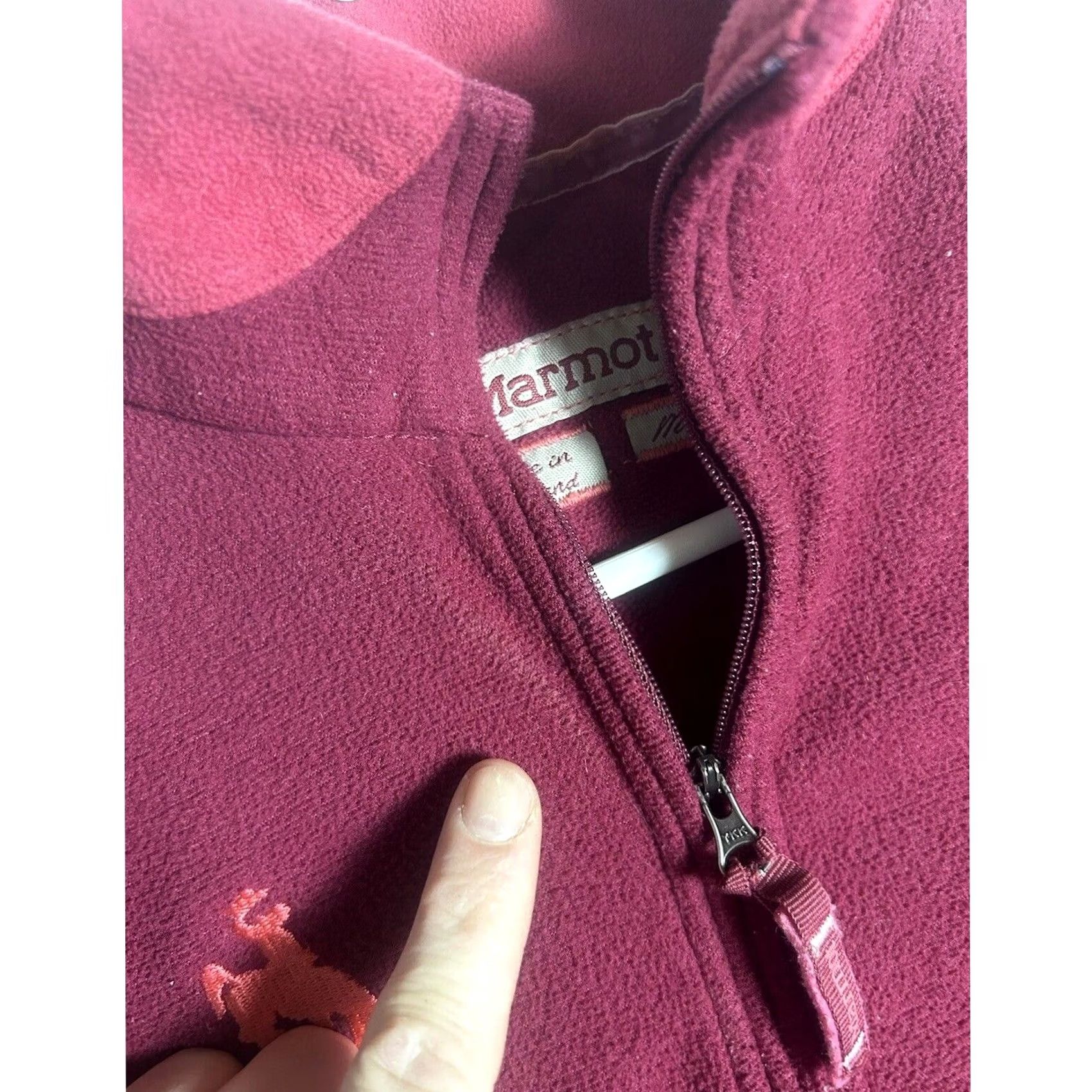 Marmot Marmot 1/4 Zip Fleece Pullover Womens Medium Red Hiking Long Sleeve Jackson Hole Sweater Casual Womens Size M / US 6-8 / IT 42-44 - 2 Thumbnail