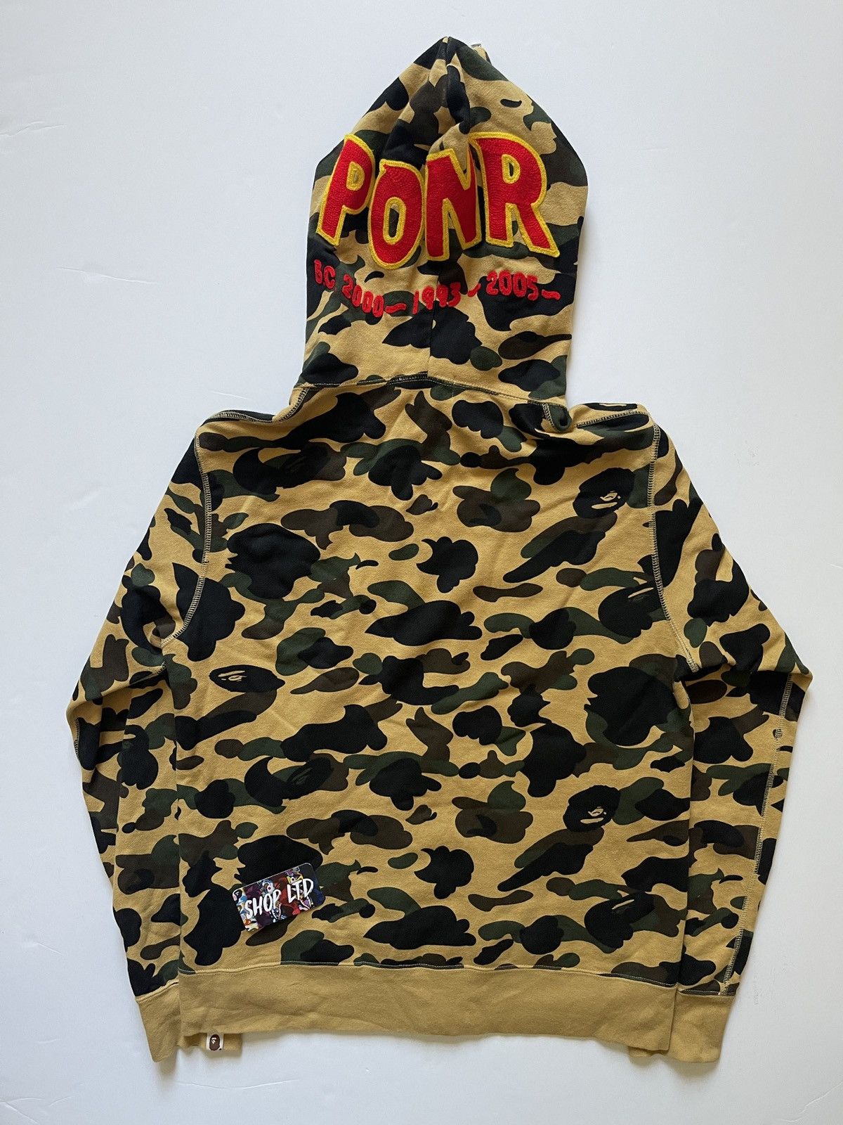 Bape A Bathing Ape Yellow Camo PONR Shark Hoodie Grailed