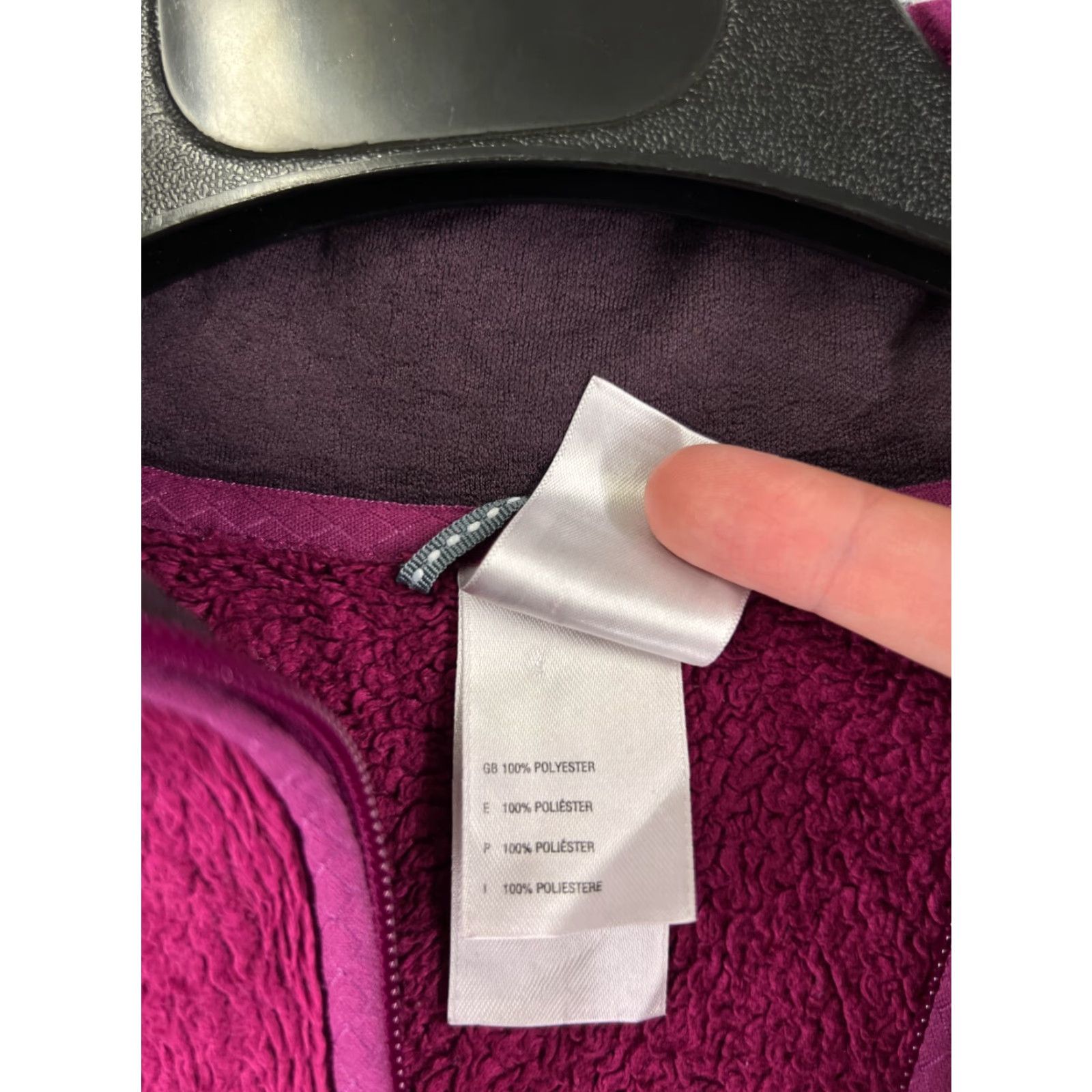 The North Face The North Face Women Small Purple 1/4 Zip Sweater Polyester Fleece Zipper Pocket Shirt Size L / US 10 / IT 46 - 4 Thumbnail