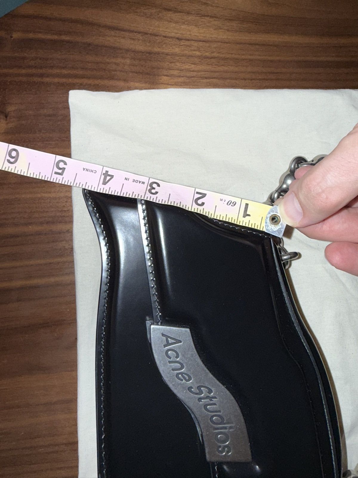 Acne Studios Acne Studios Leather Wavy Bag with Metal Handle Size ONE SIZE - 8 Thumbnail