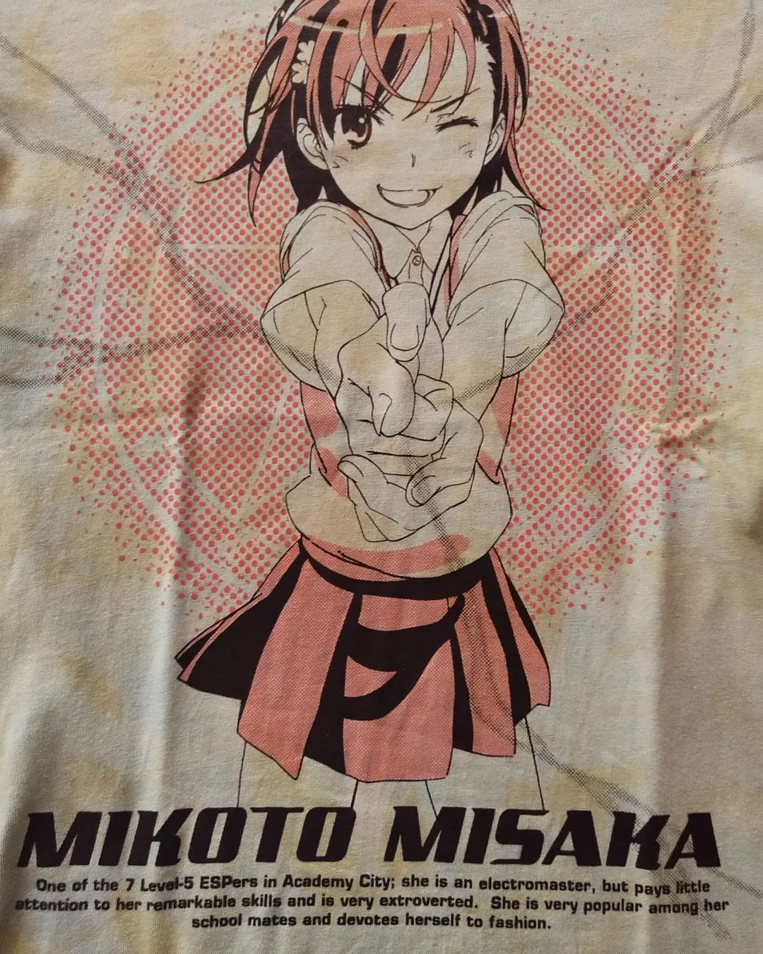 Anime Toaru Majutsu no Indekkusu Mikoto Tie Dye Art Anime Tees Size US S / EU 44-46 / 1 - 2 Thumbnail