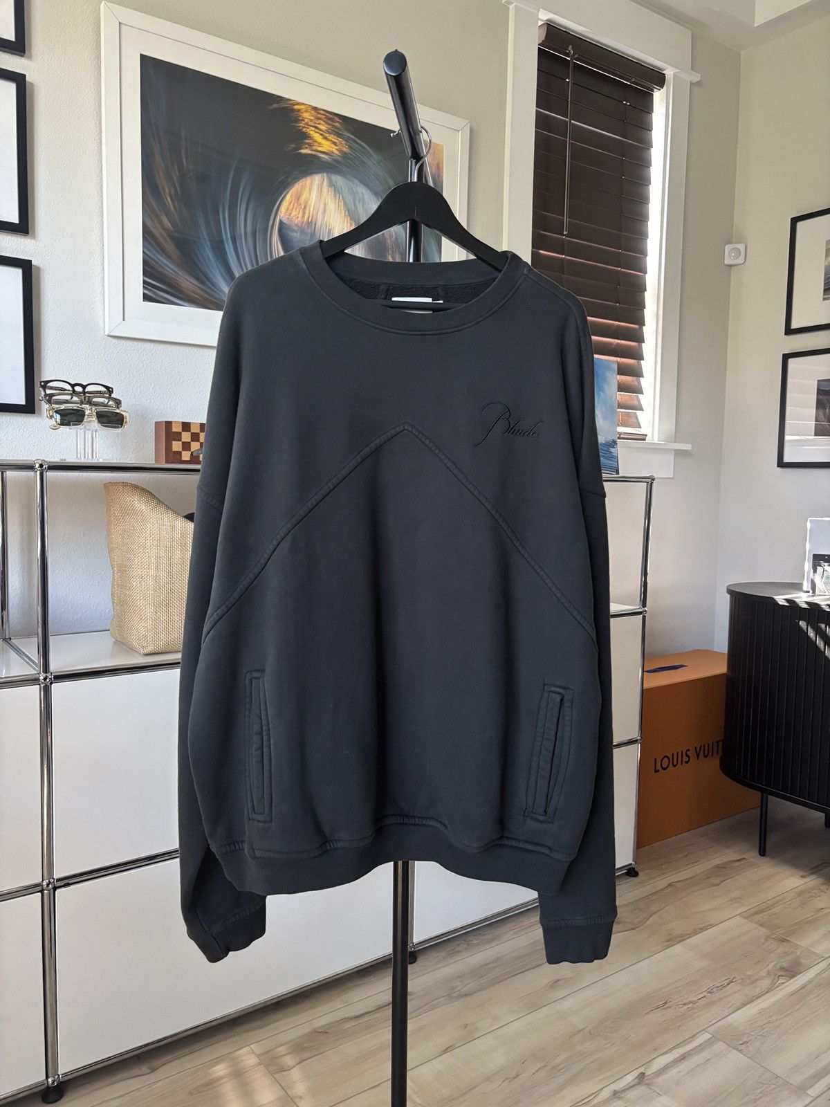 Rhude RHUDE THICK SCRIPT LOGO CREWNECK Size US L / EU 52-54 / 3 - 2 Thumbnail
