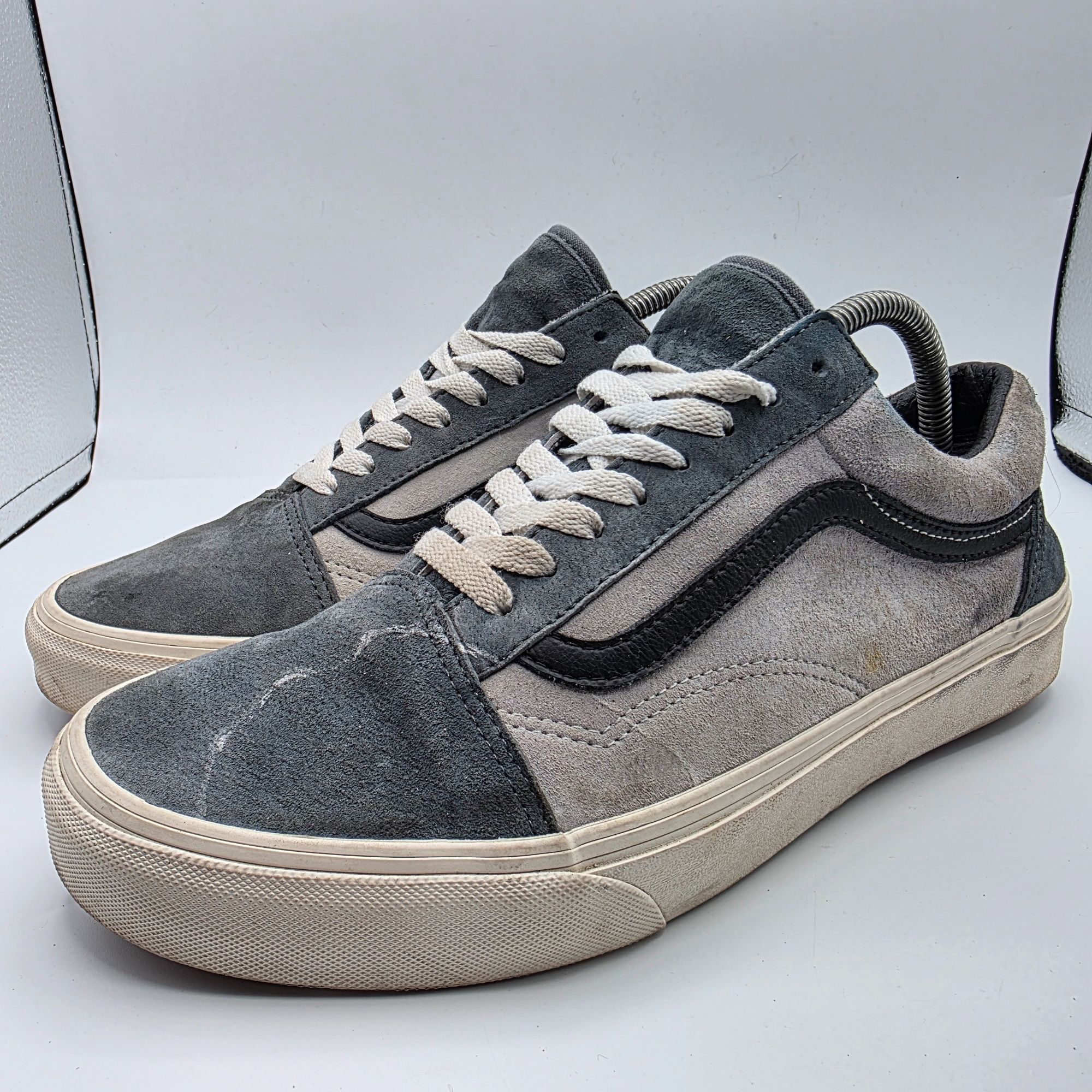 Vans VANS Old Skool Low Pig Suede Mens Size 10.5 Gray Utility Tur Size US 10.5 / EU 43-44 - 4 Thumbnail