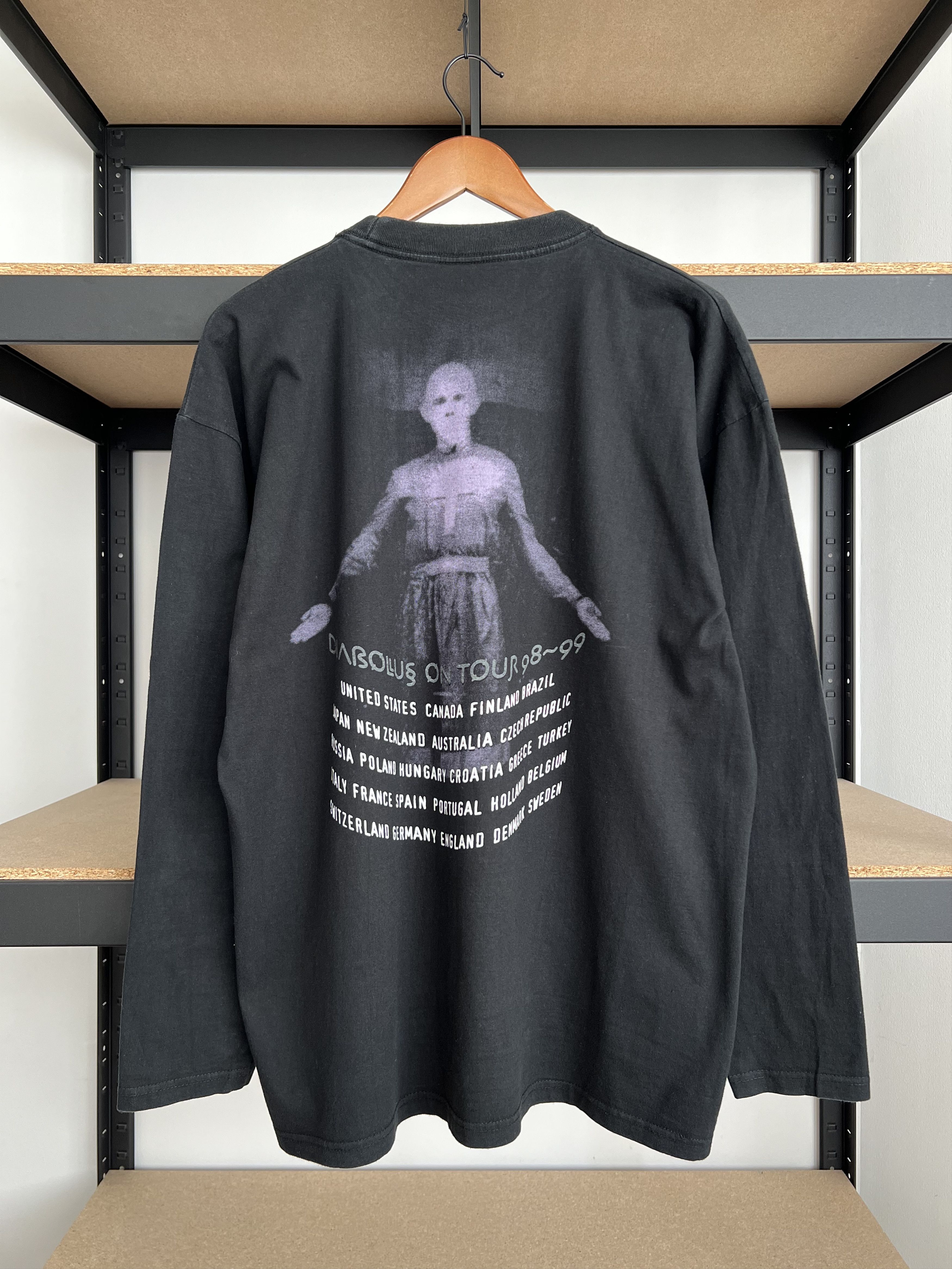 Band Tees Vintage 1998 Slayer Diabolus in Musica Black Long Sleeve Size US XL / EU 56 / 4 - 2 Thumbnail