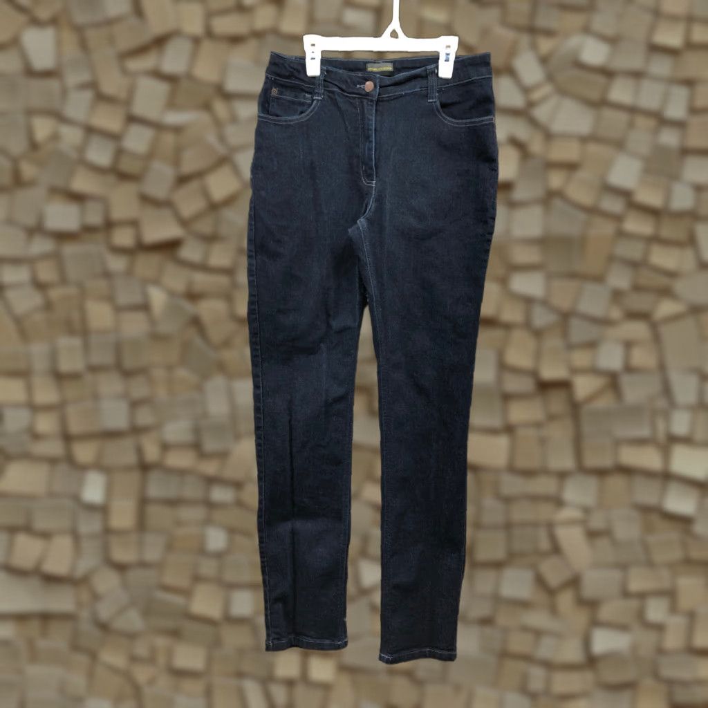 Vintage Apparel Collection Jeans Size 6 Womens Mid Rise Dark Wash Blue Denim Jeans Womens Slim Skinny 5-Pocket Modern Classic Size 28" / US 6 / IT 42 - 1 Thumbnail