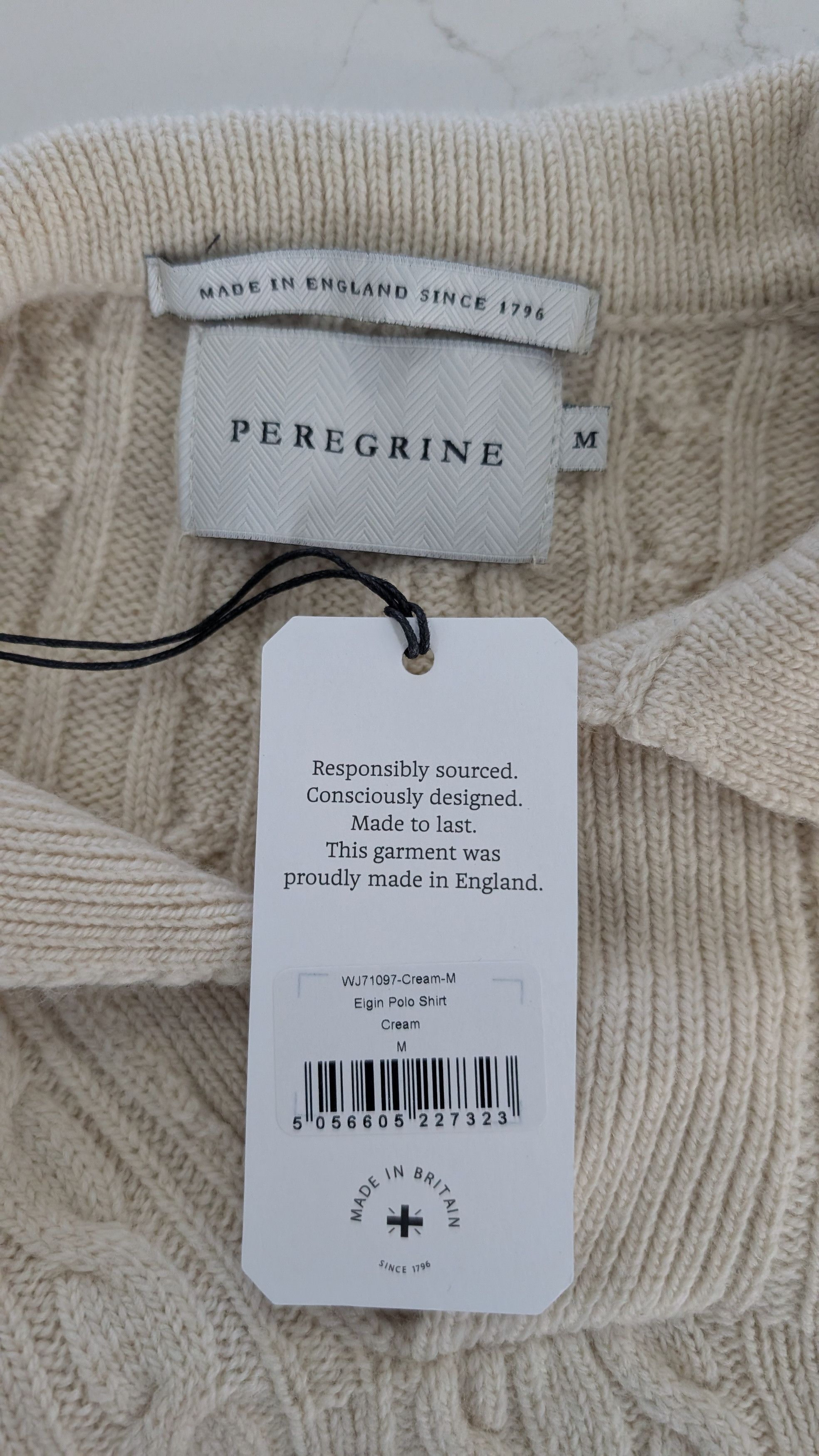 Peregrine Peregrine Elgin Merino Wool Polo Shirt Cream Size M Size US M / EU 48-50 / 2 - 4 Thumbnail