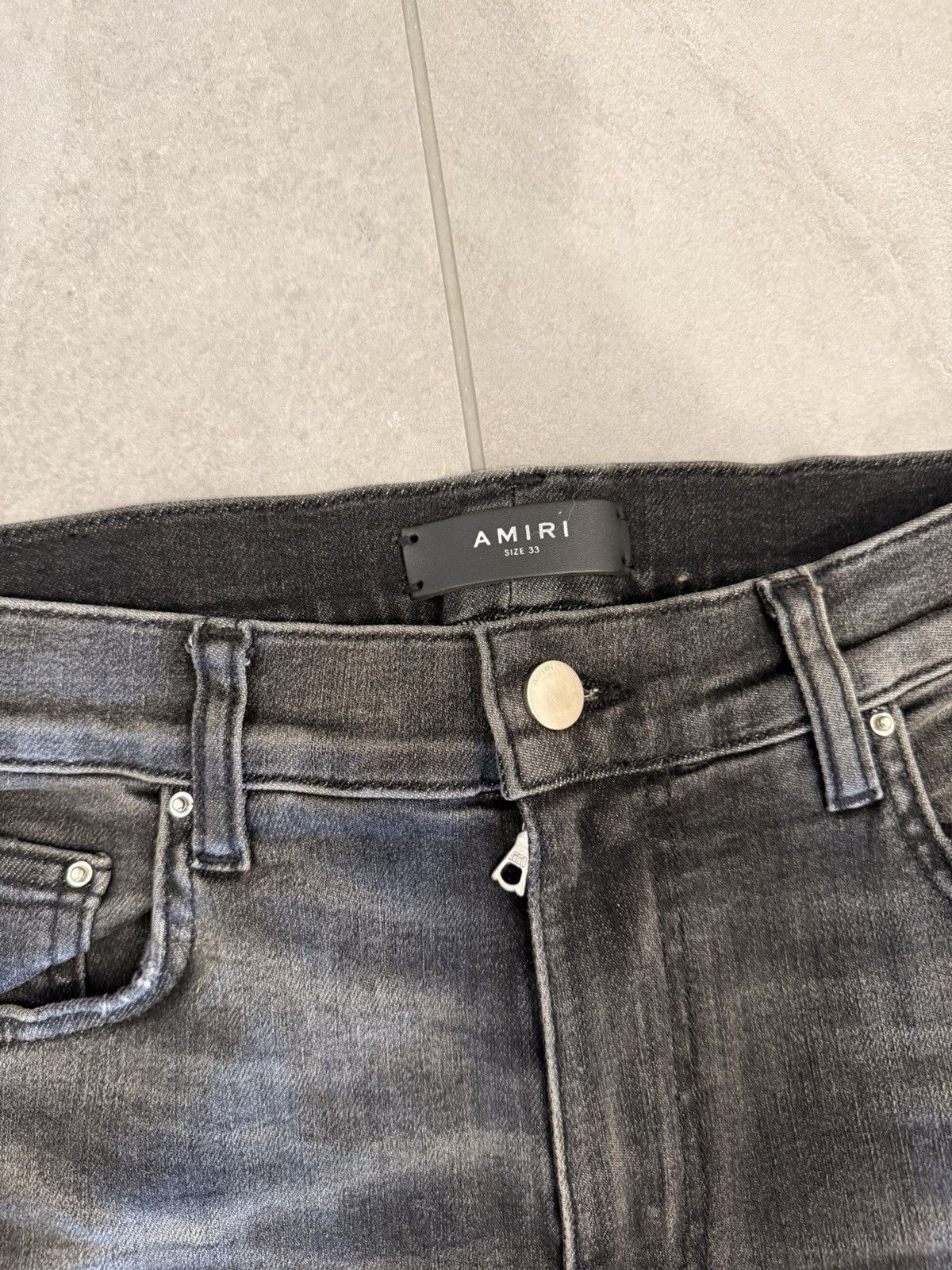 Amiri Amiri Jean Grey Stacked Size US 33 - 4 Thumbnail