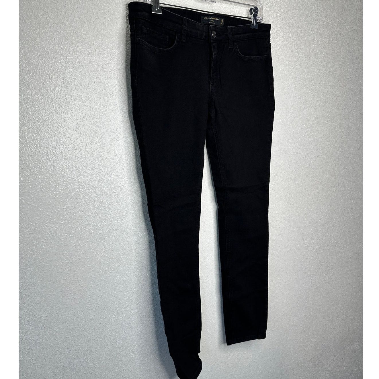 Dolce & Gabbana Dolce & Gabbana Black Jean Red Patch Hearts on Back 44 / L Size 32" / US 10 / IT 46 - 4 Thumbnail