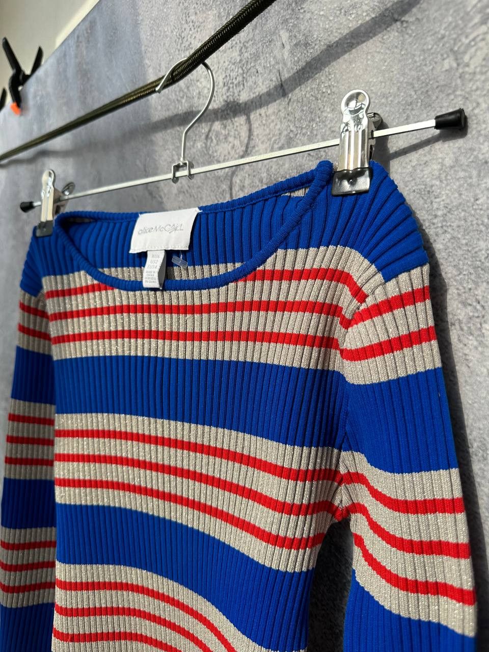Alice McCall × Designer Alice McCall My Girl Knit Dress with Metallic Lurex Stripes Size XS / US 0-2 / IT 36-38 - 6 Thumbnail