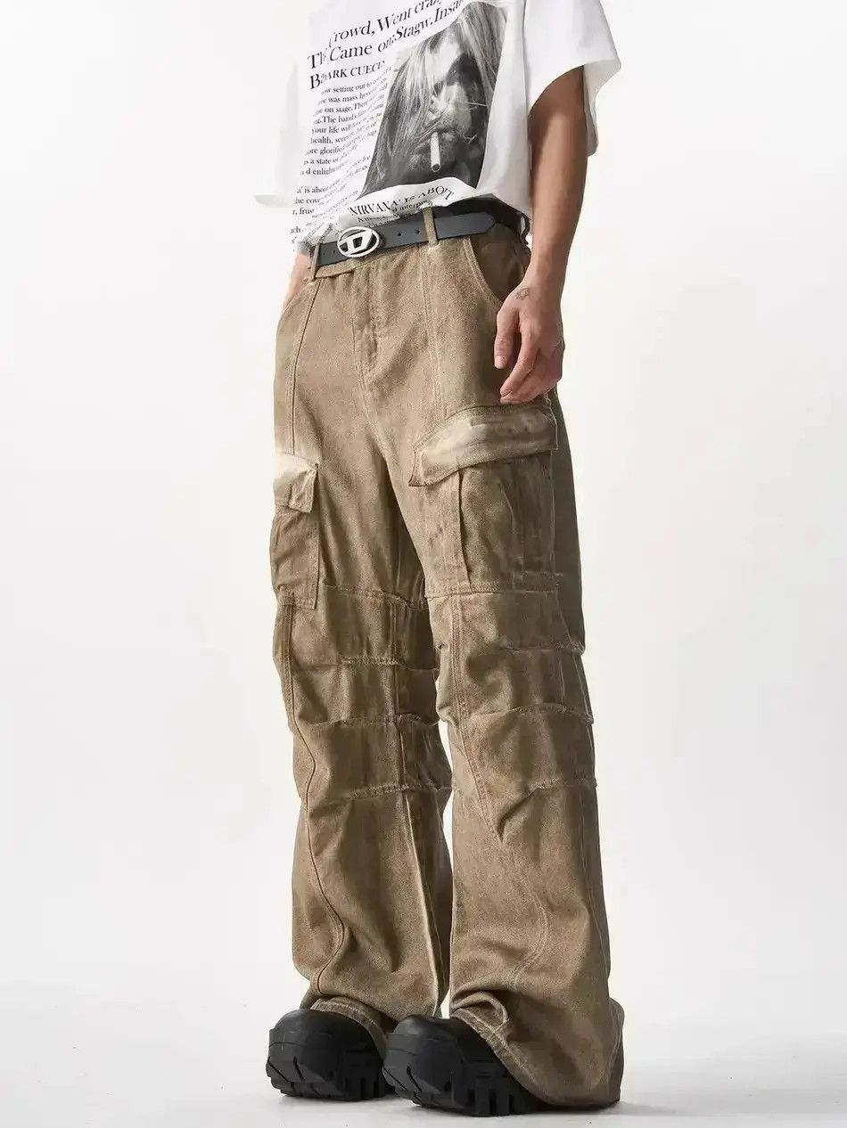 Japanese Brand Retro pleated patchwork jeans Size US 32 / EU 48 - 1 Thumbnail