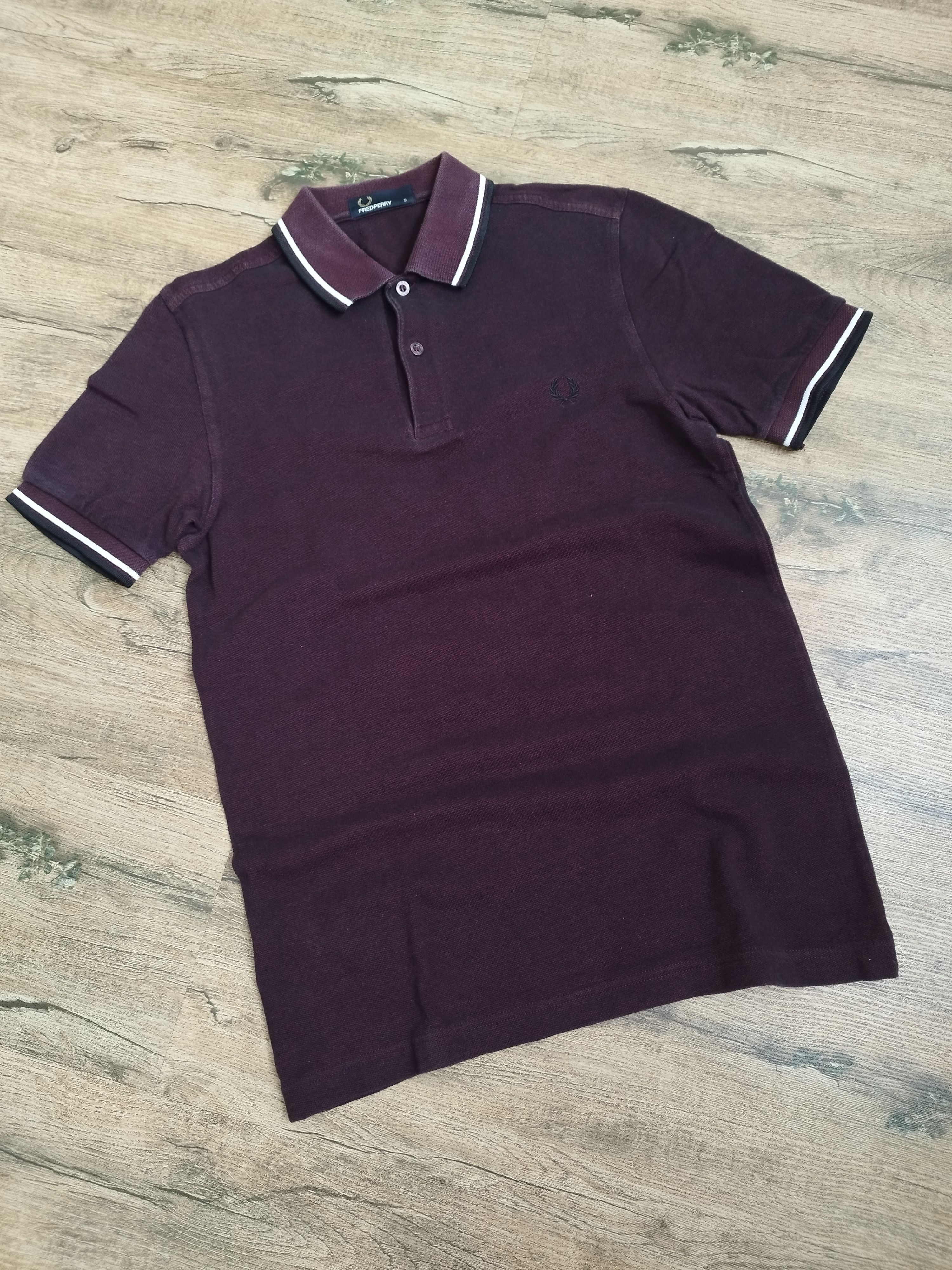 Fred Perry Classic Fred Perry Twin Tipped Polo Shirt - Burgundy Size US S / EU 44-46 / 1 - 2 Thumbnail