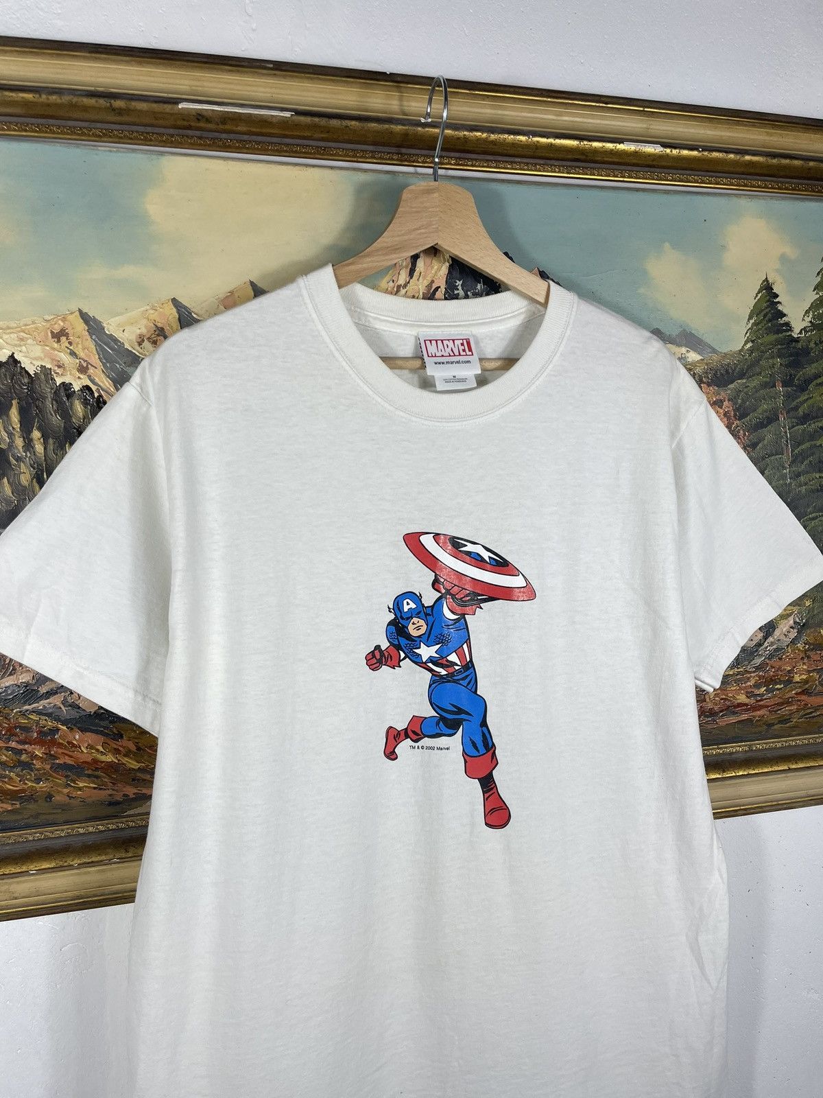 Marvel Comics × Vintage 🇺🇸 Vintage 2002 Capitan America Marvel Comics t-shirt tee Y2K Size US M / EU 48-50 / 2 - 4 Thumbnail