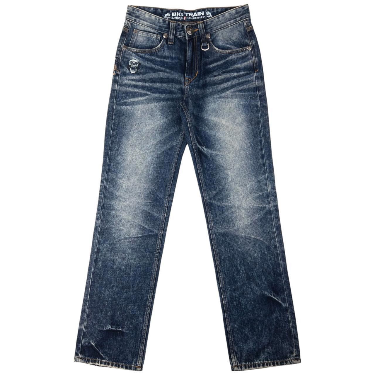 The Unbranded Brand Vintage Big Train Embroidered Skull Denim Jeans Size W30 Size US 29 - 1 Thumbnail