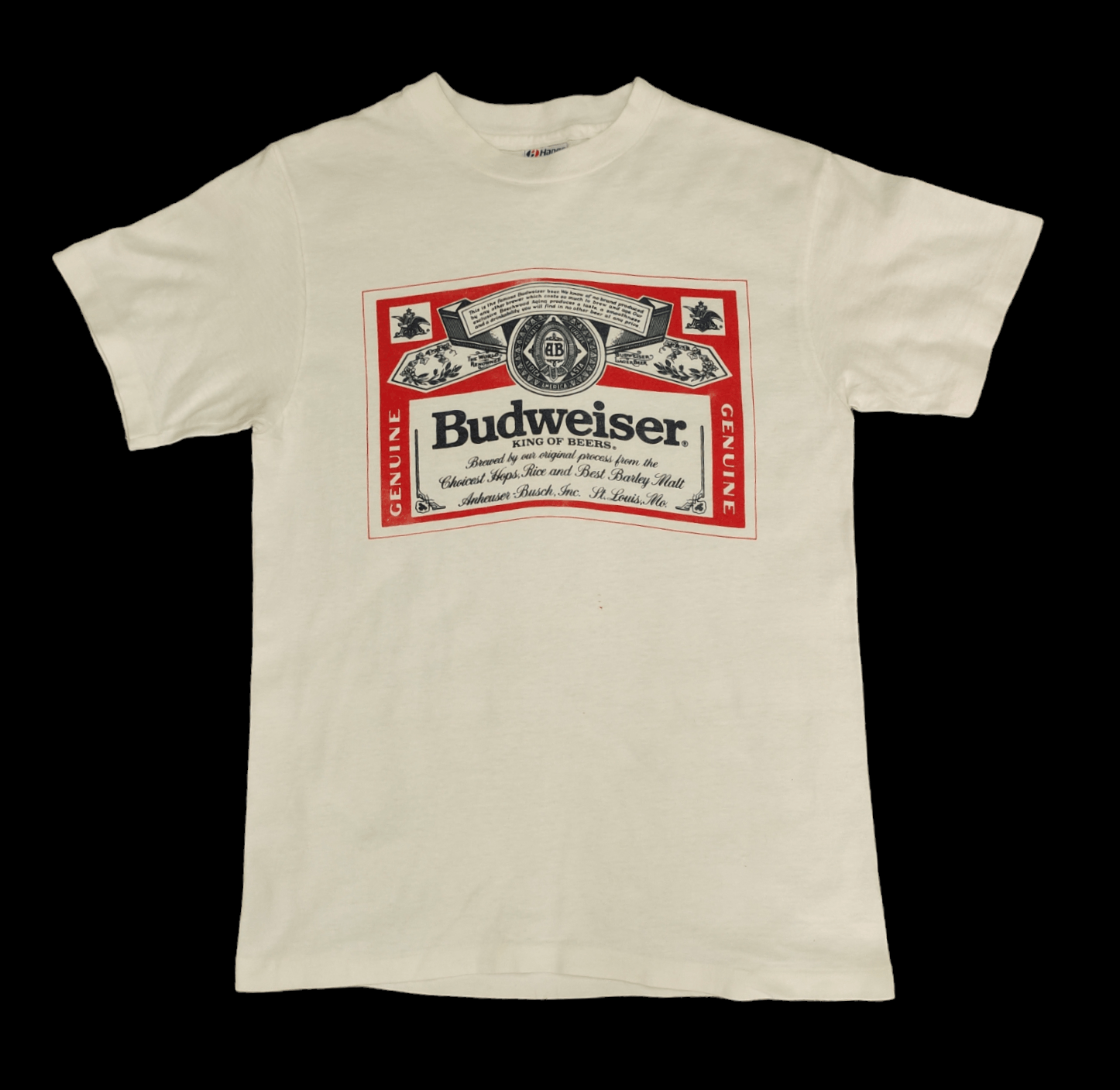 image of Vintage 90's Budweiser Iconic Logo T-Shirt / King Of Beer, Men's (Size Medium)