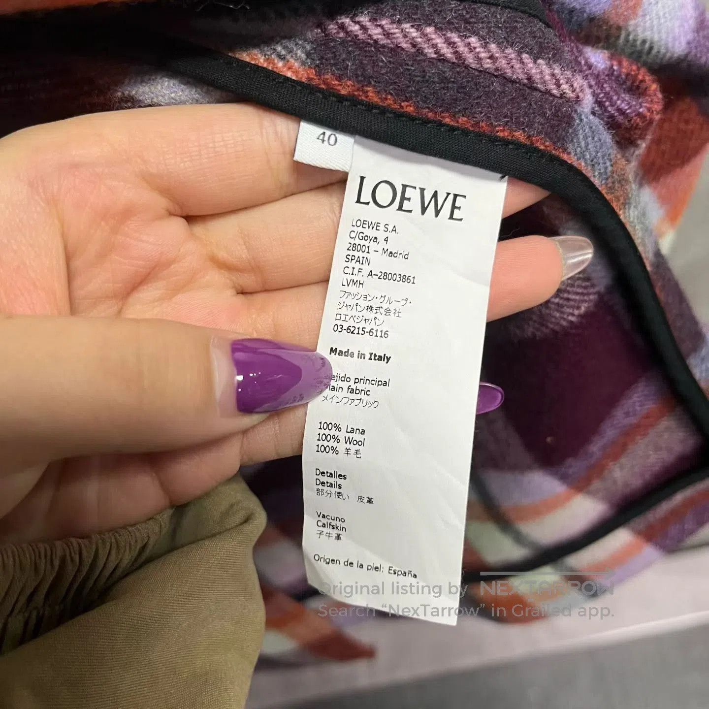 Loewe Loewe Multi Plaid Lapel Casual Jacket. Size US XXS / EU 40 - 3 Thumbnail