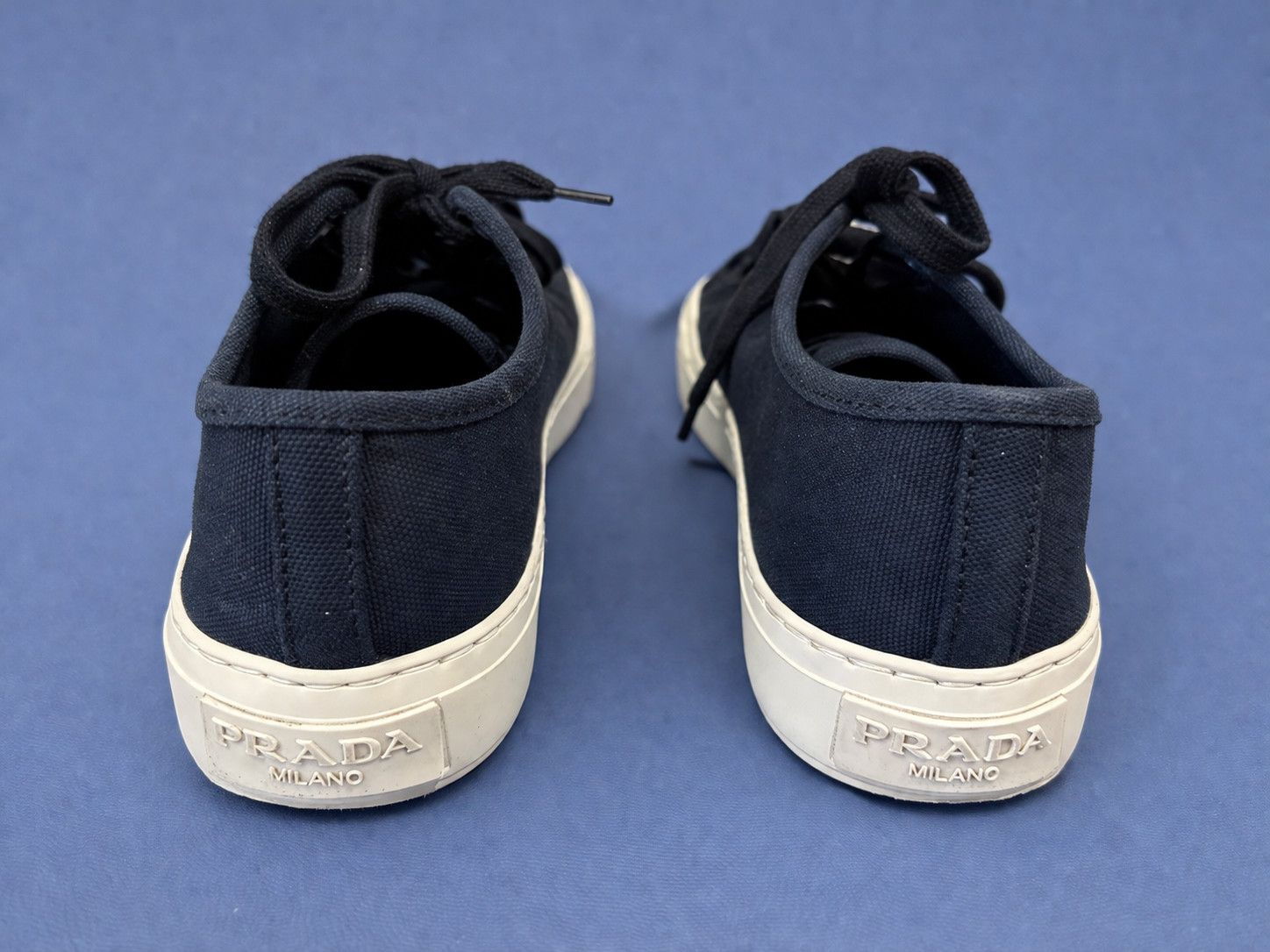 Prada Prada Canvas Triangle Logo Sneakers Size 7 Size US 7 / EU 40 - 3 Thumbnail