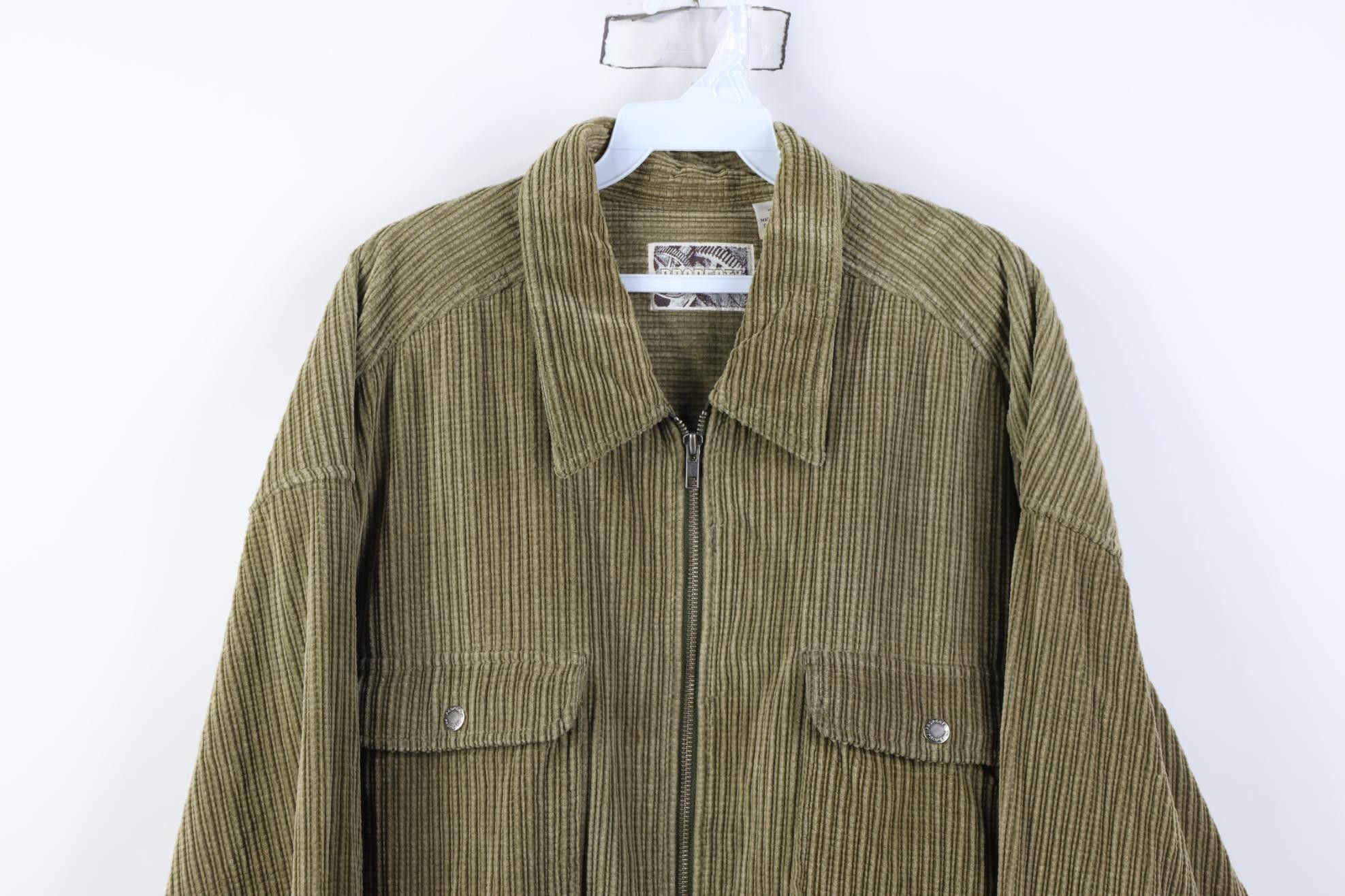 Vintage Vintage 90s Streetwear Fit Corduroy Shirt Jacket Jac Shirt Size US XL / EU 56 / 4 - 2 Thumbnail