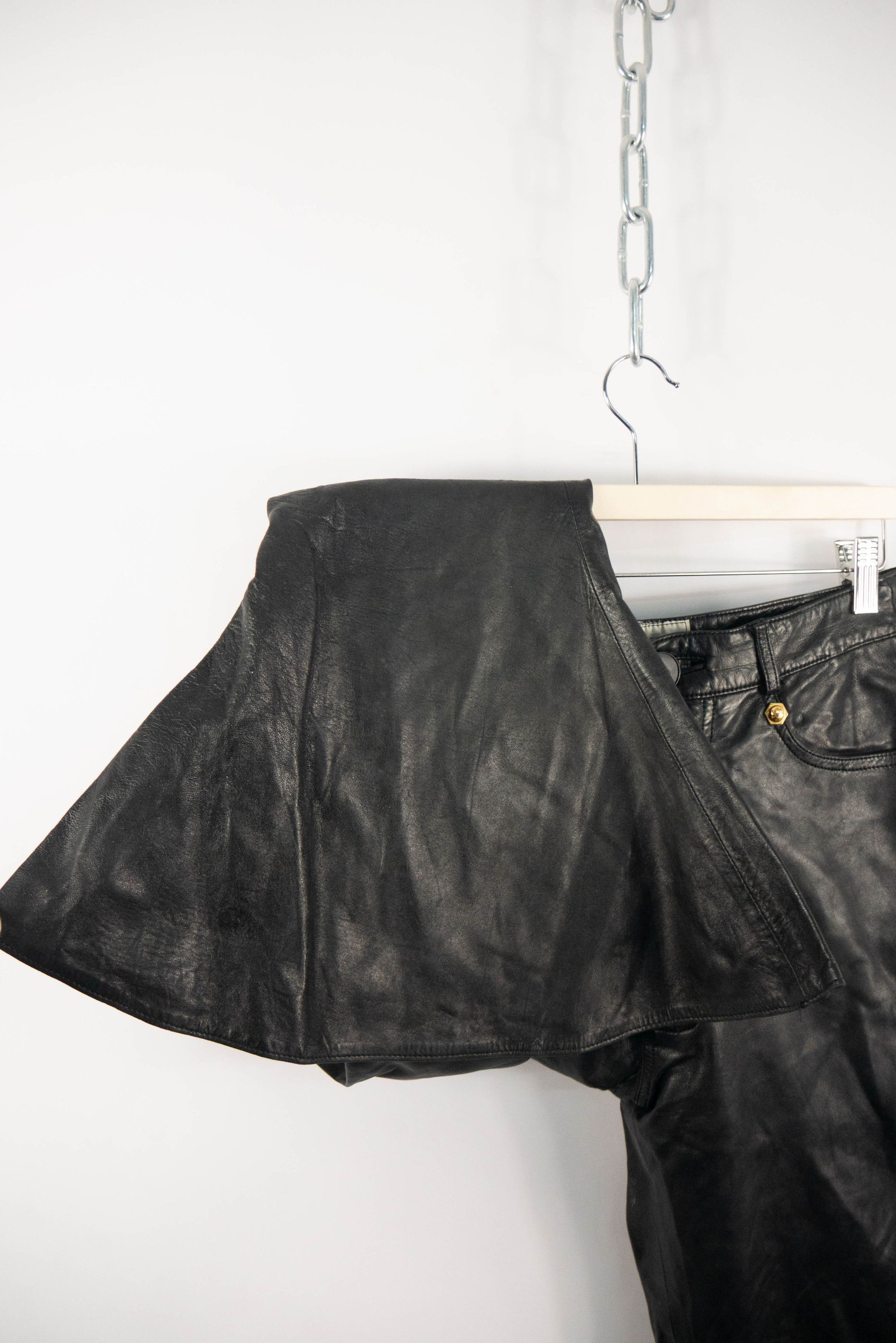 Jitrois Jean Claude Jitros leather flared pants – vintage y2k Size 26" / US 2 / IT 38 - 9 Thumbnail