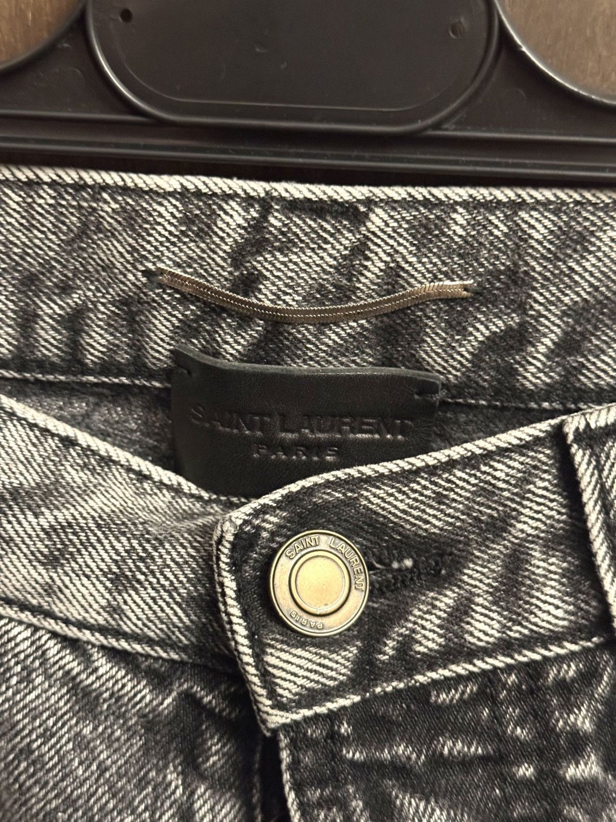 Saint Laurent Paris saint laurent slim denim acid wash pants 31 grey Size US 31 - 2 Thumbnail