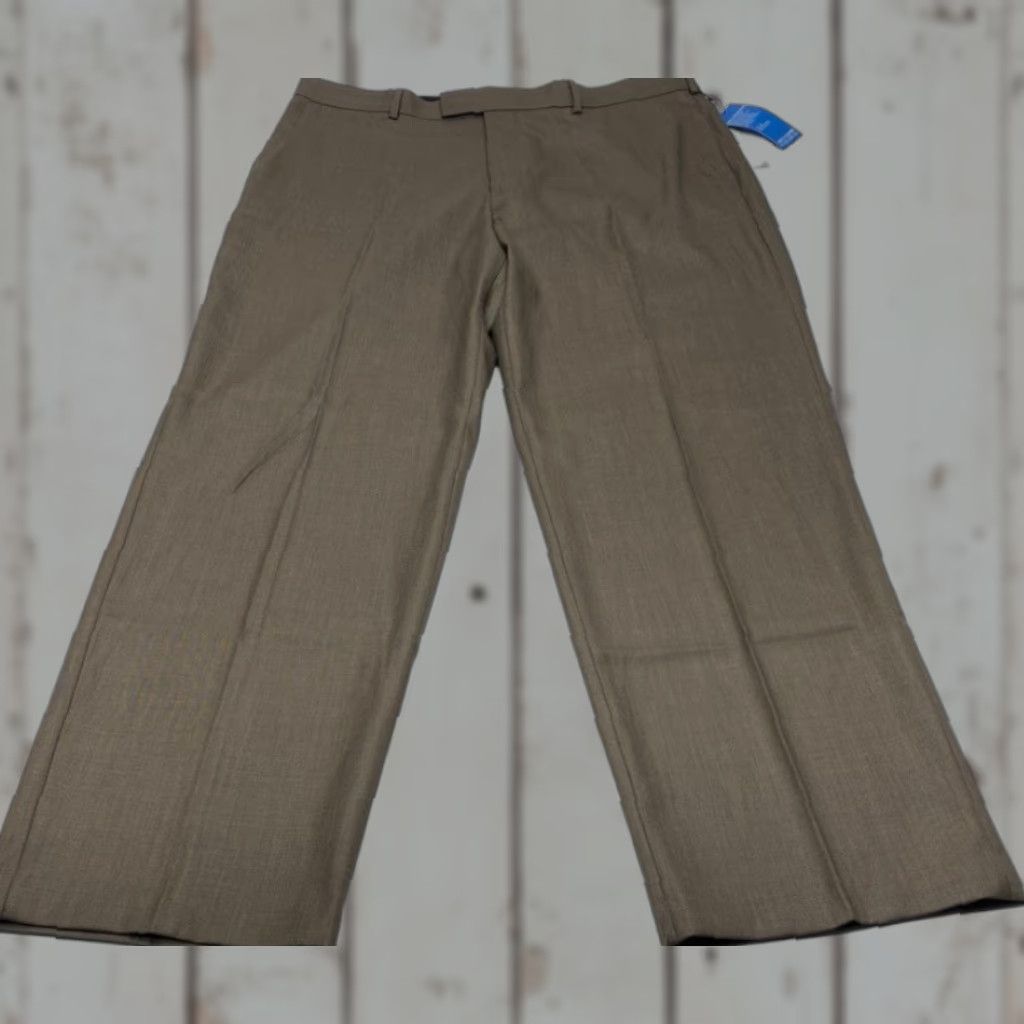 Perry Ellis Portfolio Dress Pants 40x32 Rock Taupe NWT NEW Luxury Performance