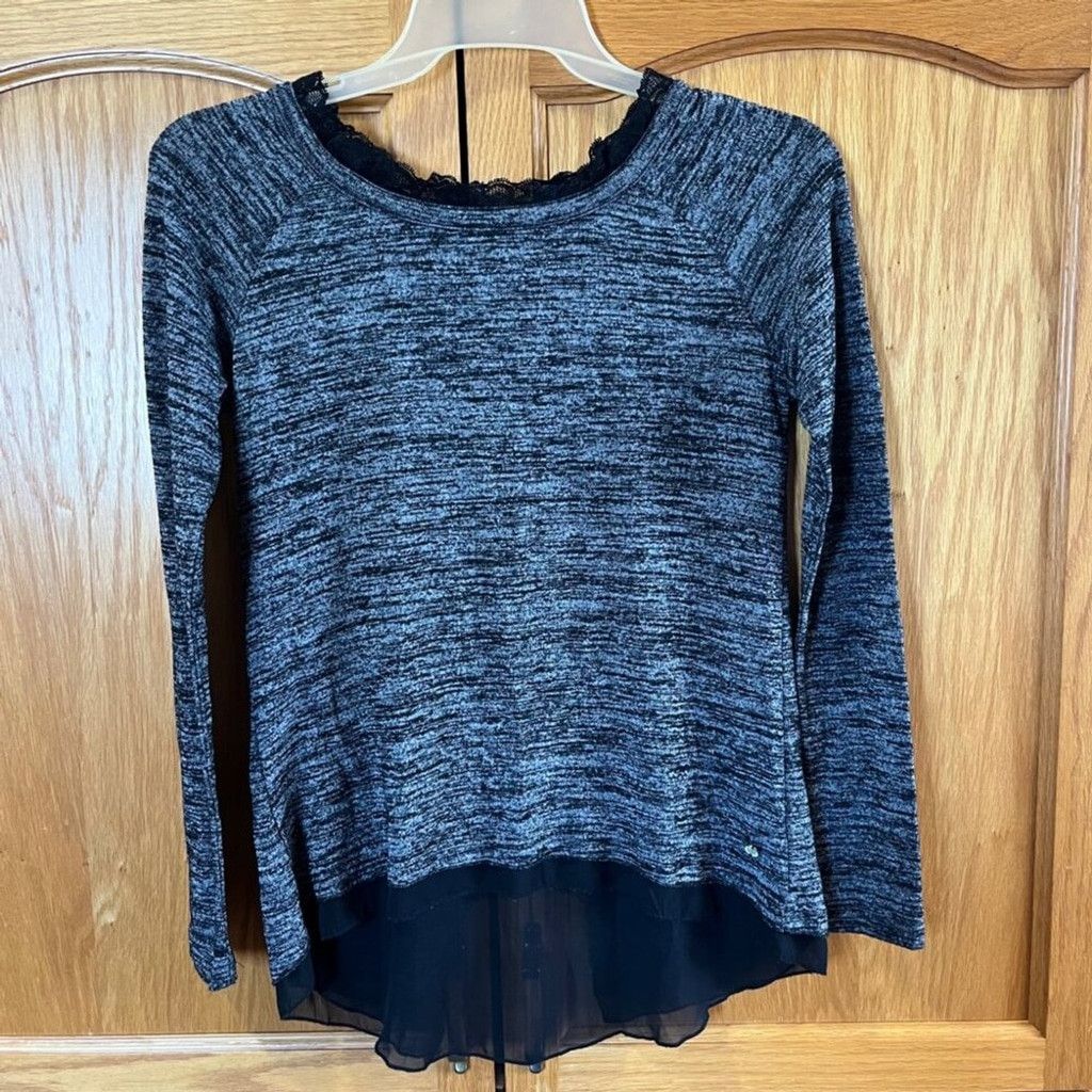 Point Zero Point Zero Charcoal and Black Long Sleeve Top Size M / US 6-8 / IT 42-44 - 1 Thumbnail