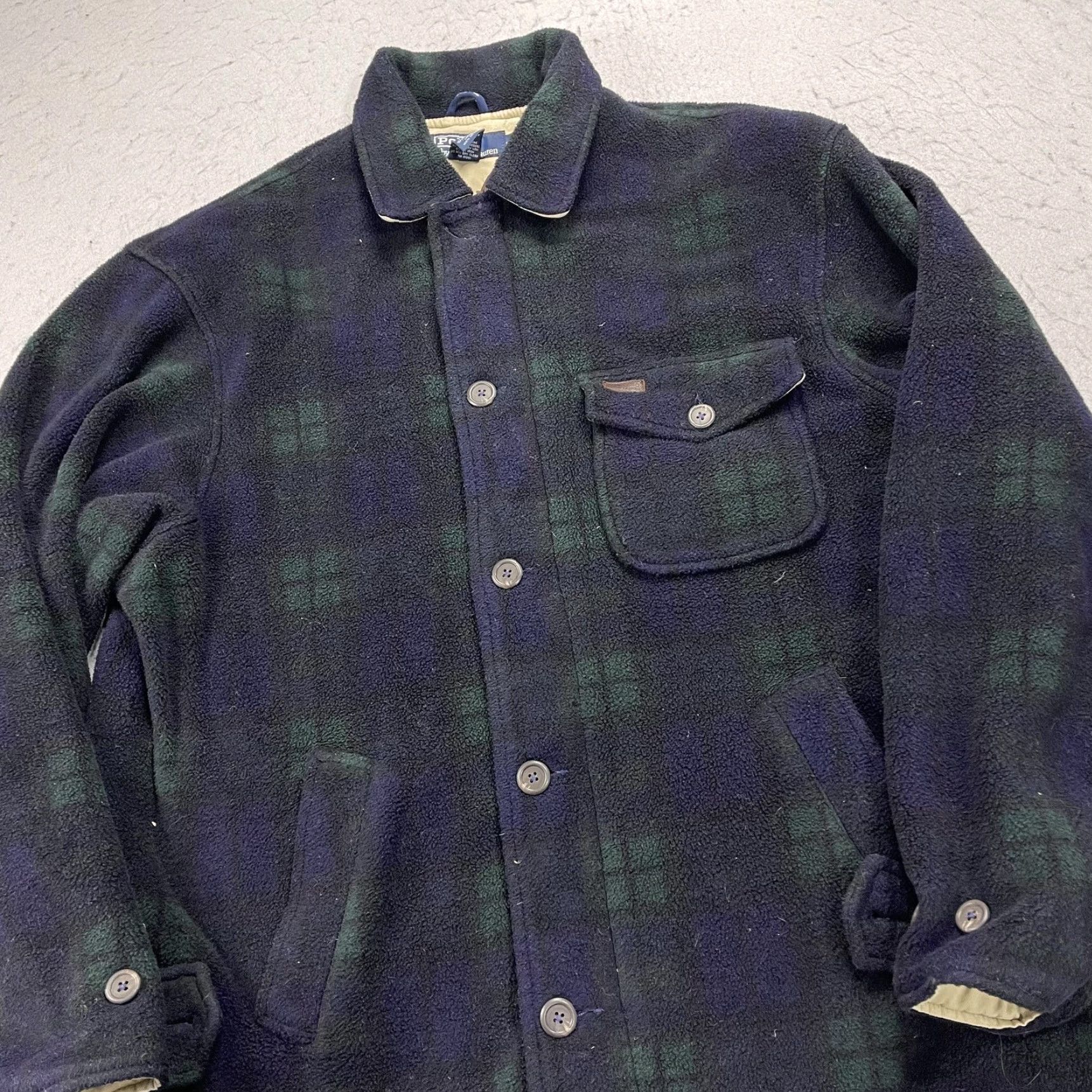 Polo Ralph Lauren VINTAGE Polo Ralph Lauren Jacket Mens L Blue Plaid Fleece Tartan Chino USA Outerwear Parka Size US L / EU 52-54 / 3 - 3 Thumbnail