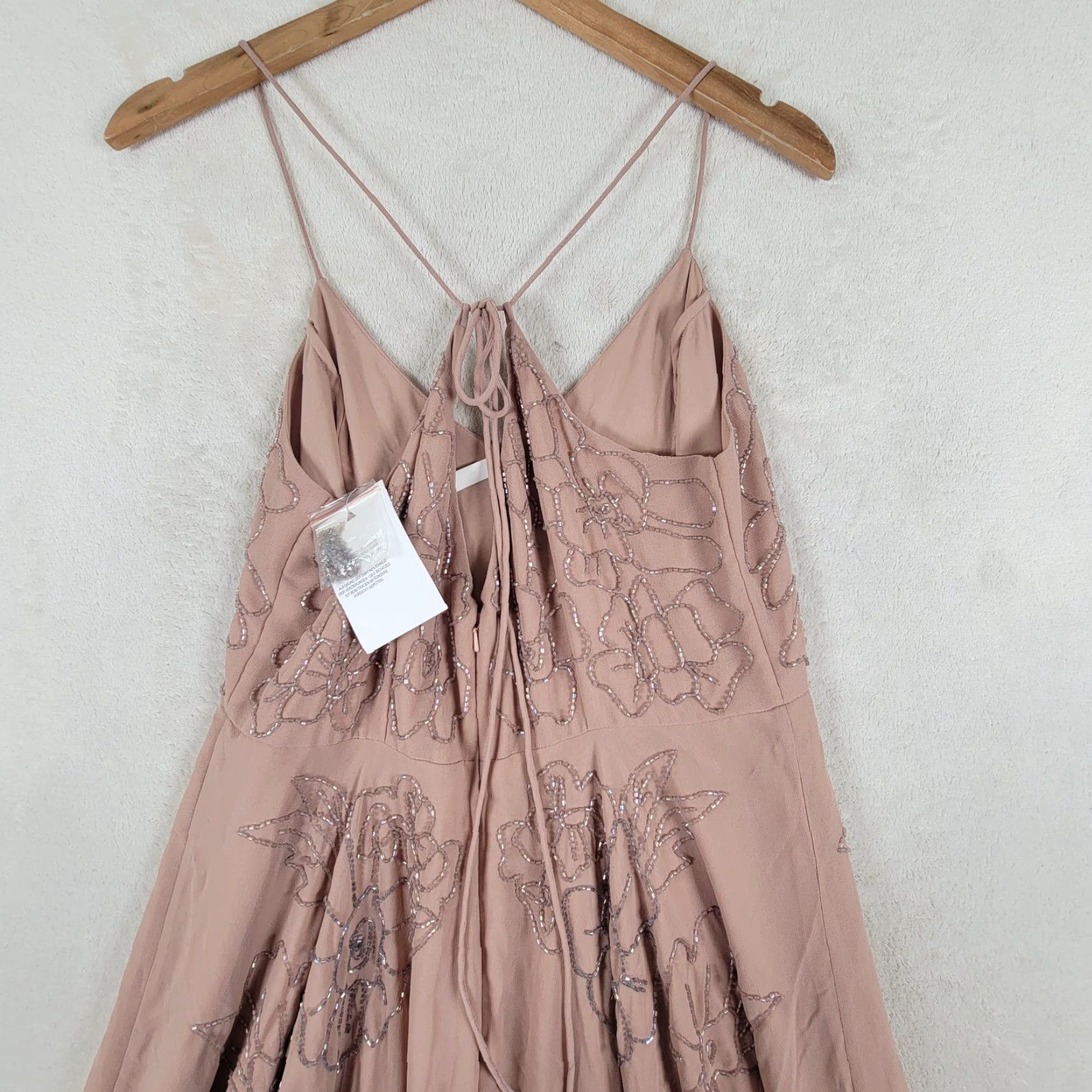 Asos ASOS Womens Fit & Flare Midi Prom Dress Beige Floral Lace Lined Size 10 US New Size L / US 10 / IT 46 - 4 Thumbnail