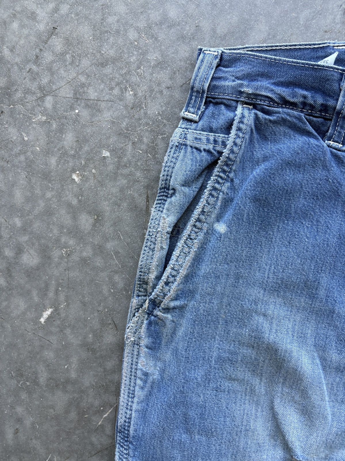 Carhartt Vintage Y2K Carhartt Carpenter Jeans 36x34 Thrashed Faded Size US 36 / EU 52 - 5 Thumbnail