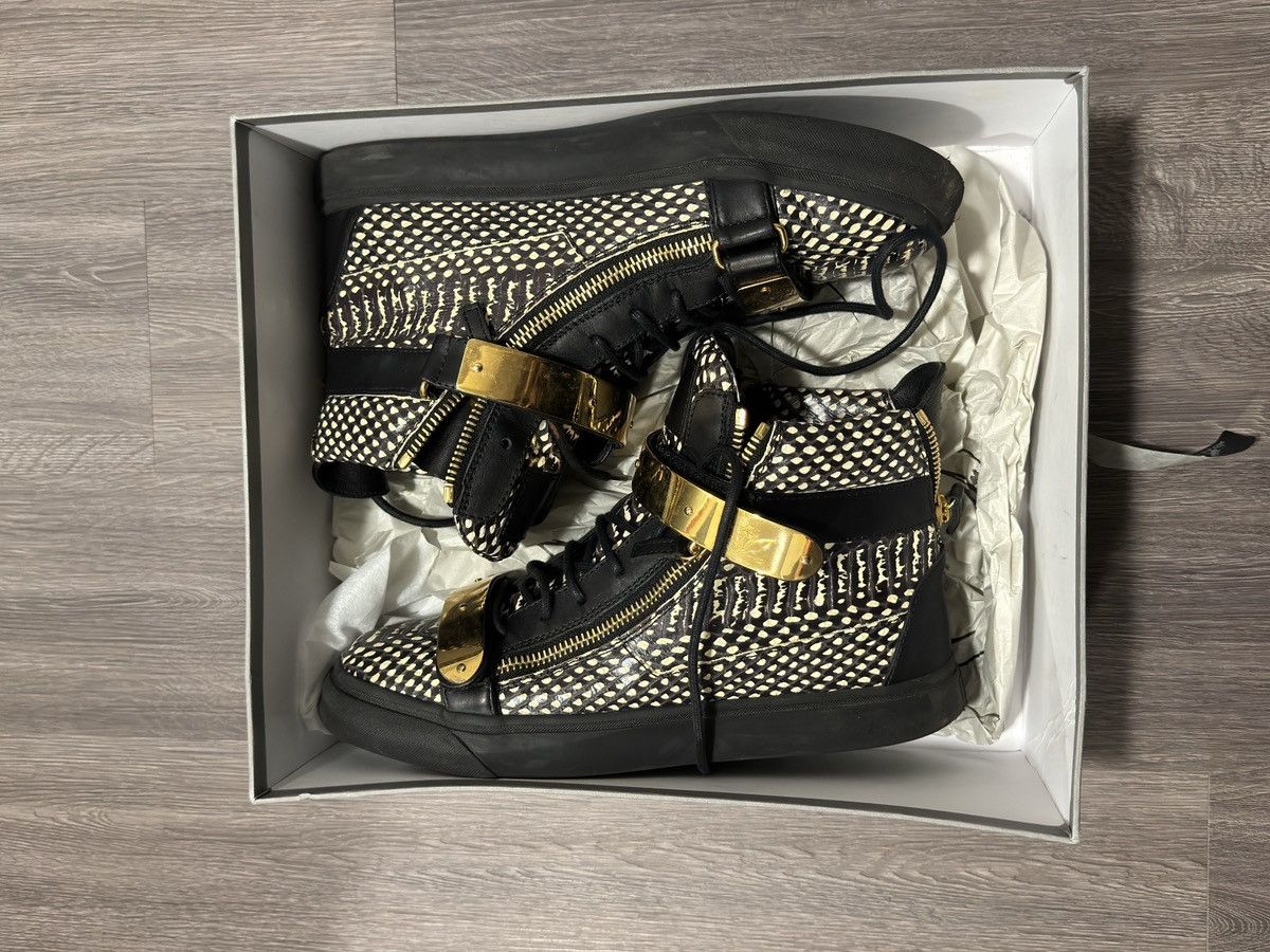 image of Giuseppe Zanotti Guisepoe Zanotti London Tr Uomotarabianco/nero Shoes in Black, Men's (Size 11)