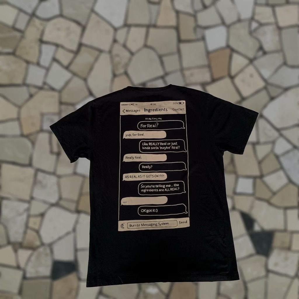 Vintage Chipotle T Shirt Black Size Unisex M Real Ingredient Text Message Size US M / EU 48-50 / 2 - 1 Thumbnail