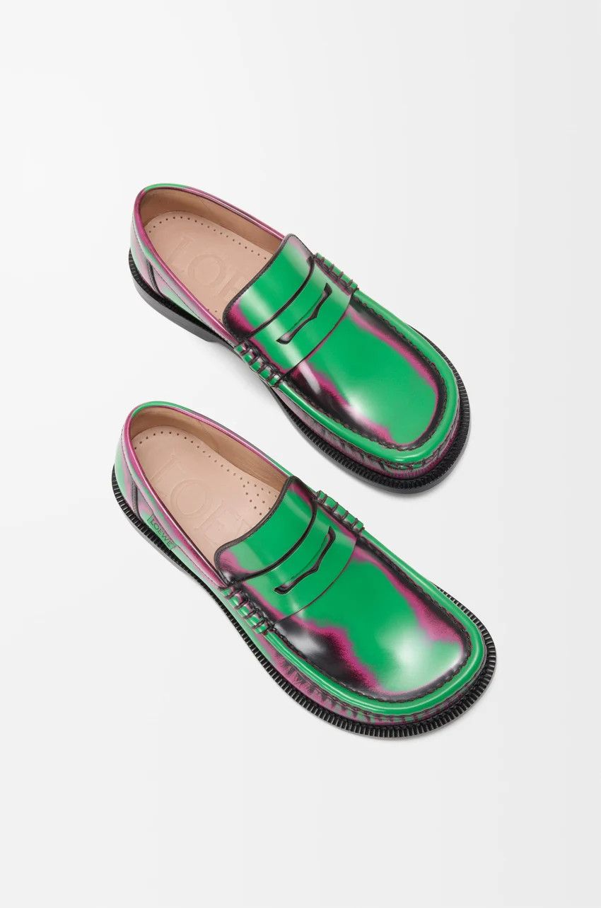 Loewe o1loc1c0525 Campo Loafer In Brushed Calfskin in Green Size US 7 / IT 37 - 3 Thumbnail