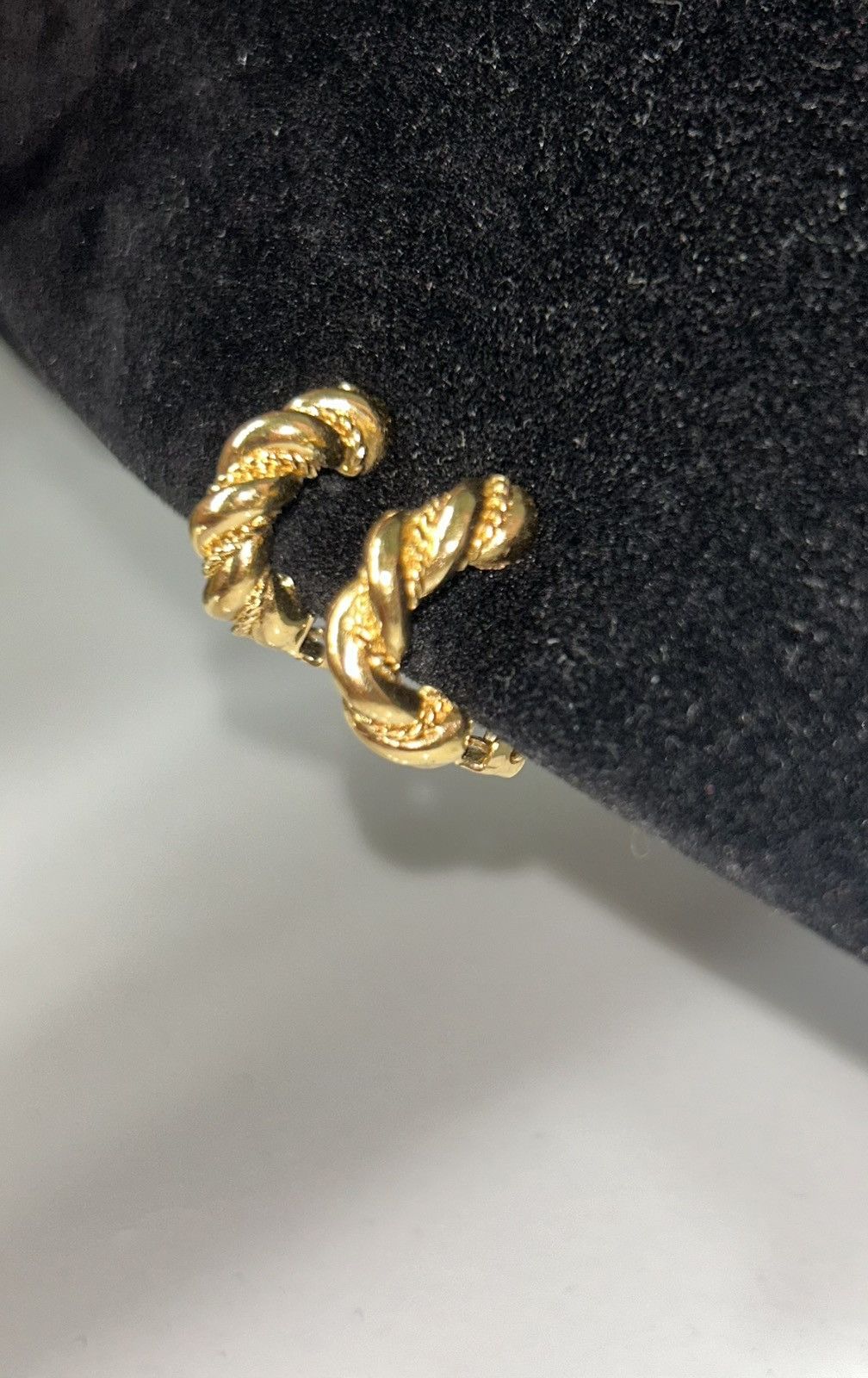 Dior Vintage Dior Gold Plated Twist Rope Clip on Huggie Earrings Size ONE SIZE - 2 Thumbnail